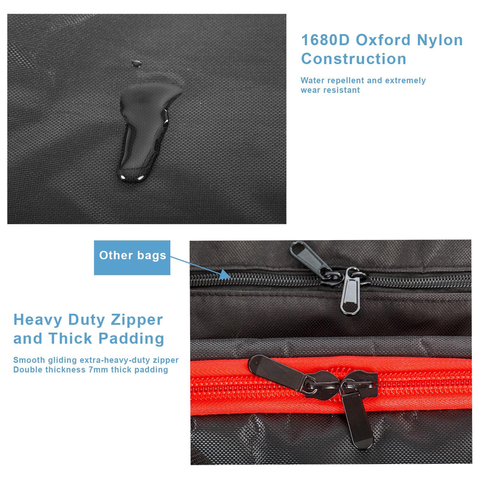 BOLLUMA Heavy-Duty Tripod Carrying Case Water Repellent Bag Padded Compartments - Picture 10 of 19