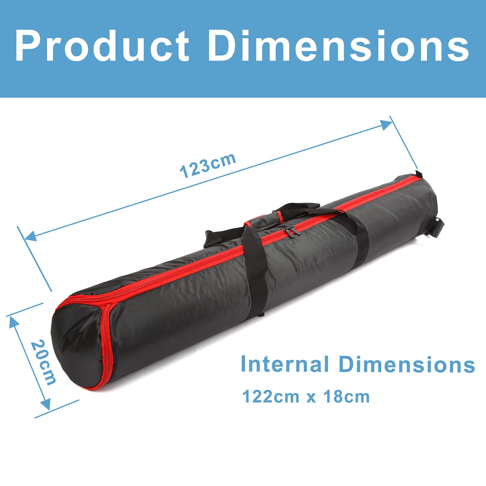 BOLLUMA Heavy-Duty Tripod Carrying Case Water Repellent Bag Padded Compartments - Picture 12 of 19