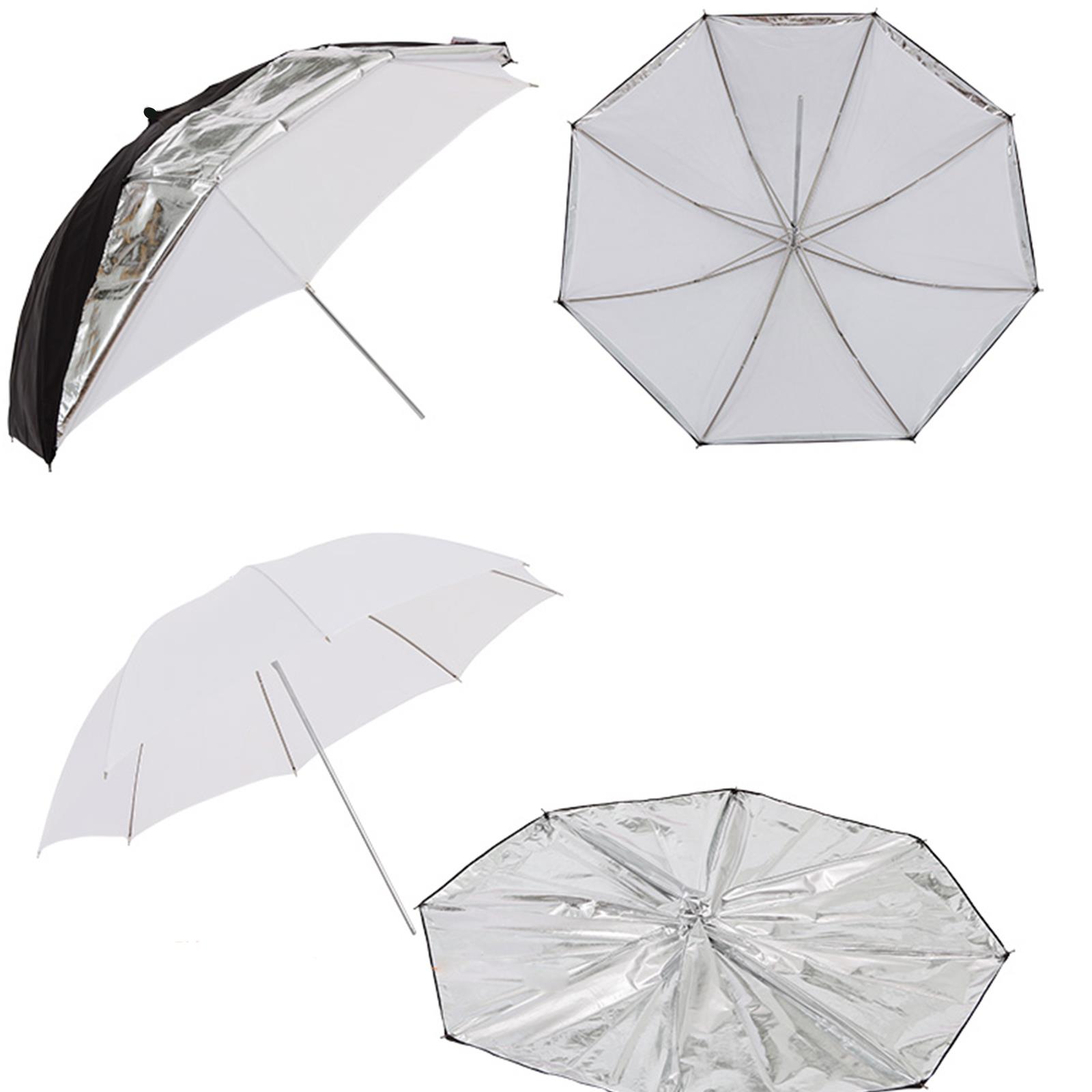 Studio Umbrella 33-43" 2in1 Flash Photo Translucent Black Soft Light Photography - Picture 6 of 15