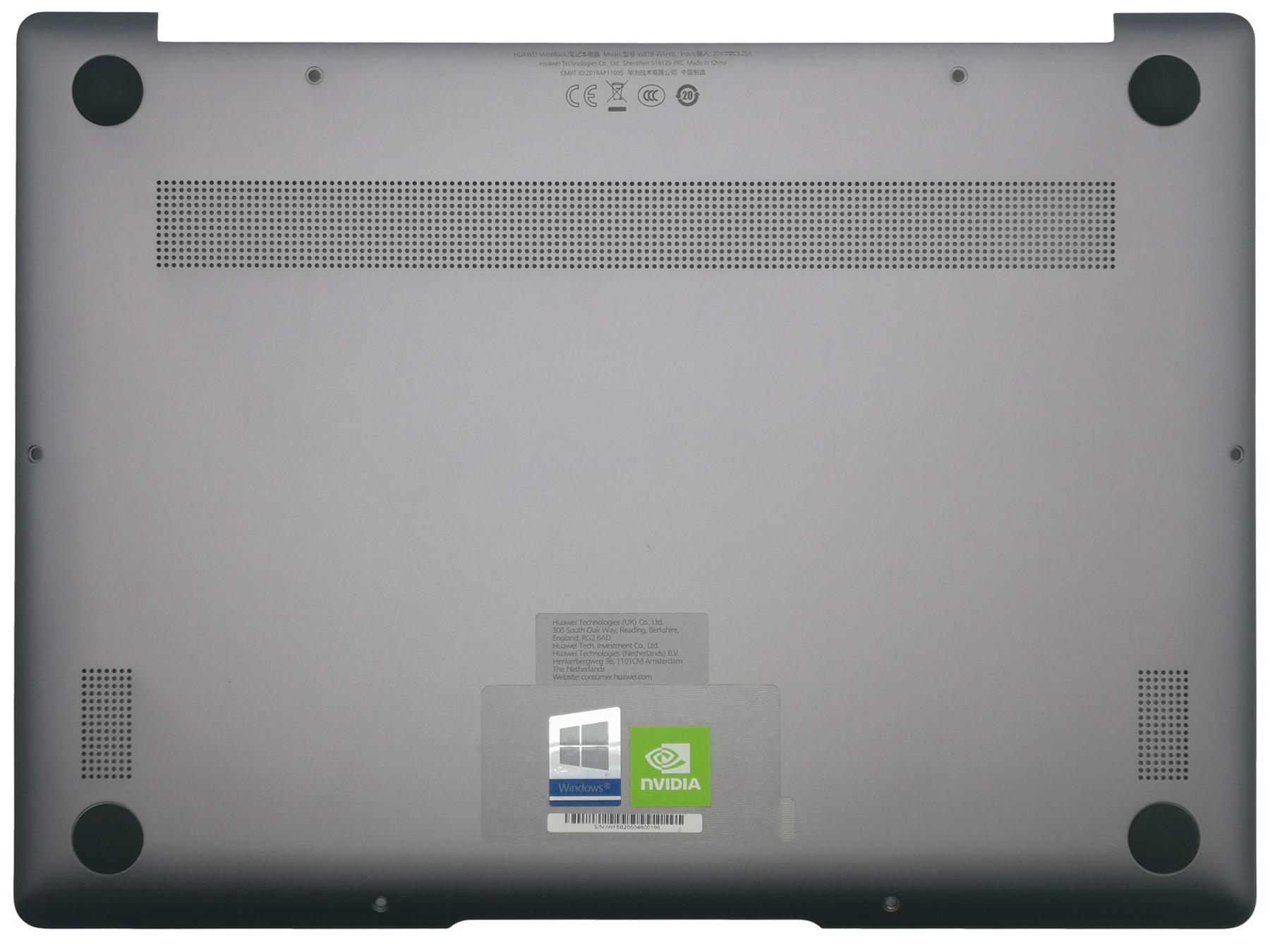 Huawei MateBook 13 WRTB-WAH9L Bottom Base Rear Case Cover Space 