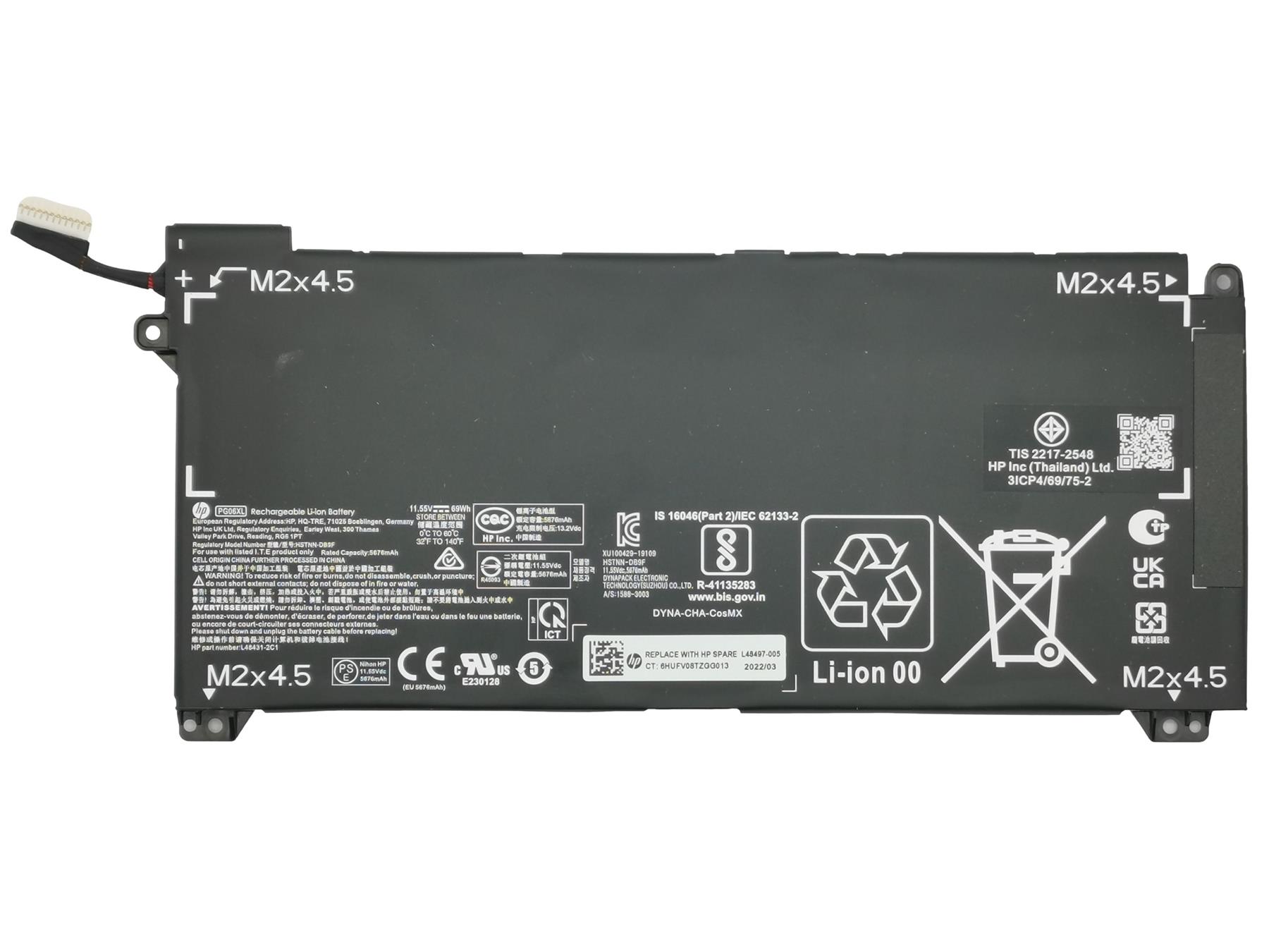 Genuine HP Omen 15-DH Battery Power Supply 69Wh L48497-006 | eBay