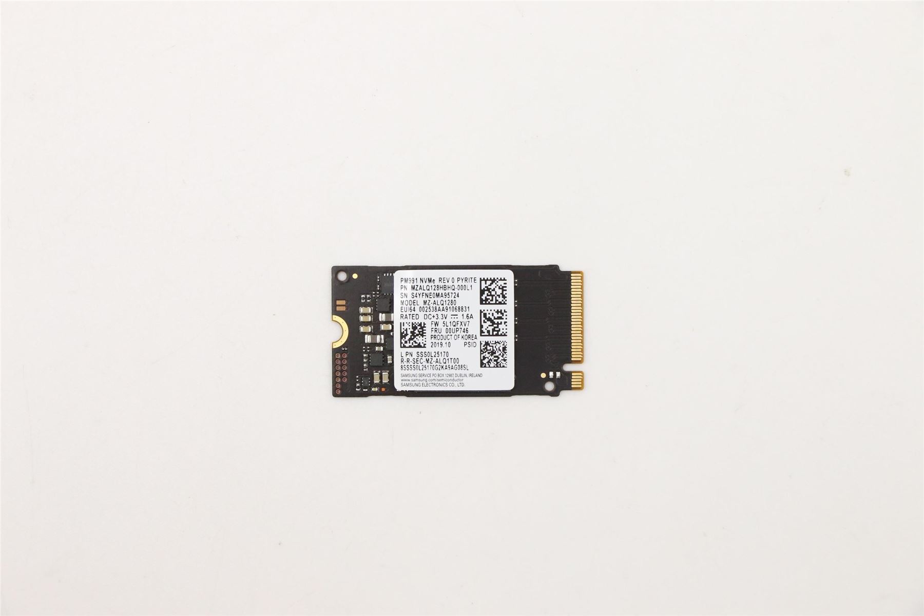 Genuine Lenovo/Samsung 128G PM991 NVMe - MZ-ALQ1280 - M.2,2242