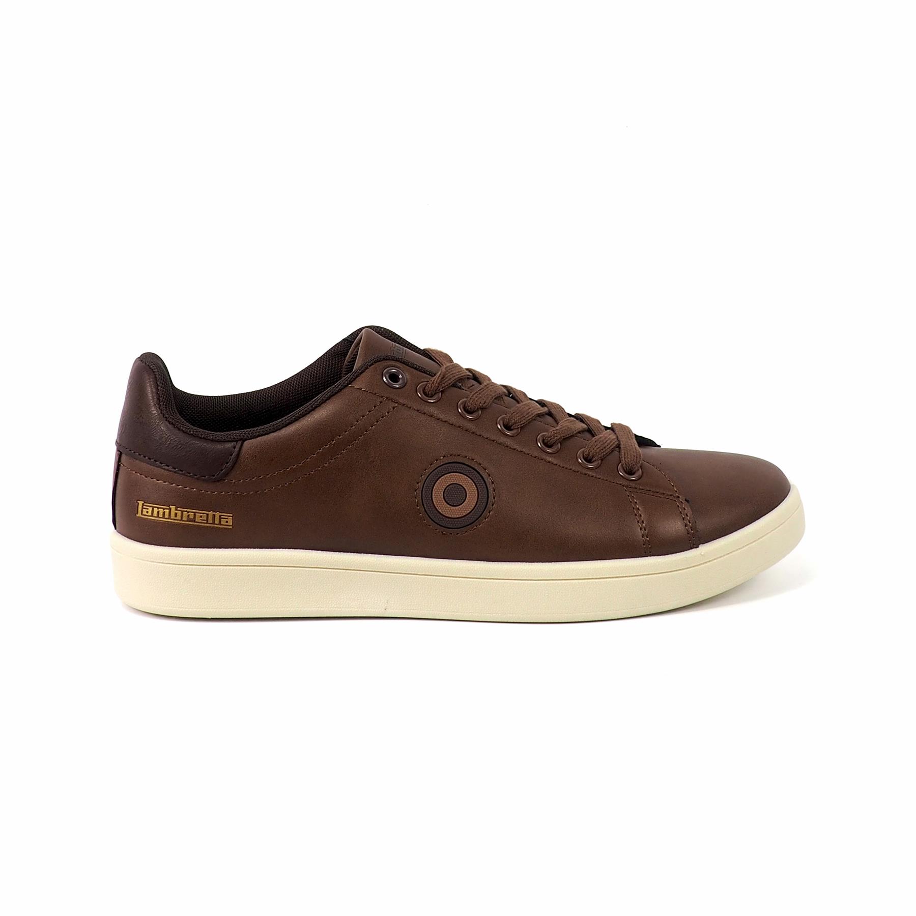 Lambretta Men's 'Pinball 2' White, Navy and Tan, Cupsole Trainer, All Sizes - Picture 24 of 34