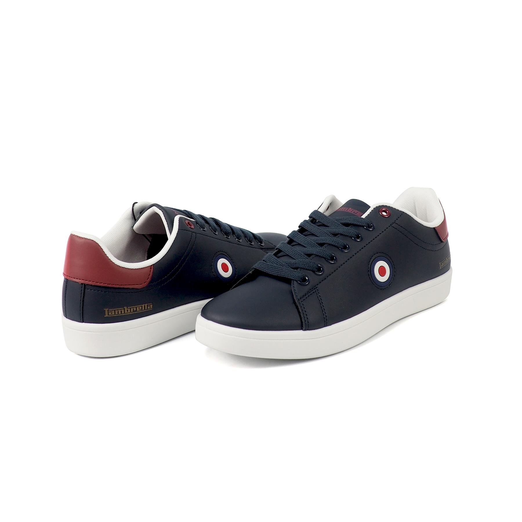 Lambretta Men's 'Pinball 2' White, Navy and Tan, Cupsole Trainer, All Sizes - Picture 22 of 34