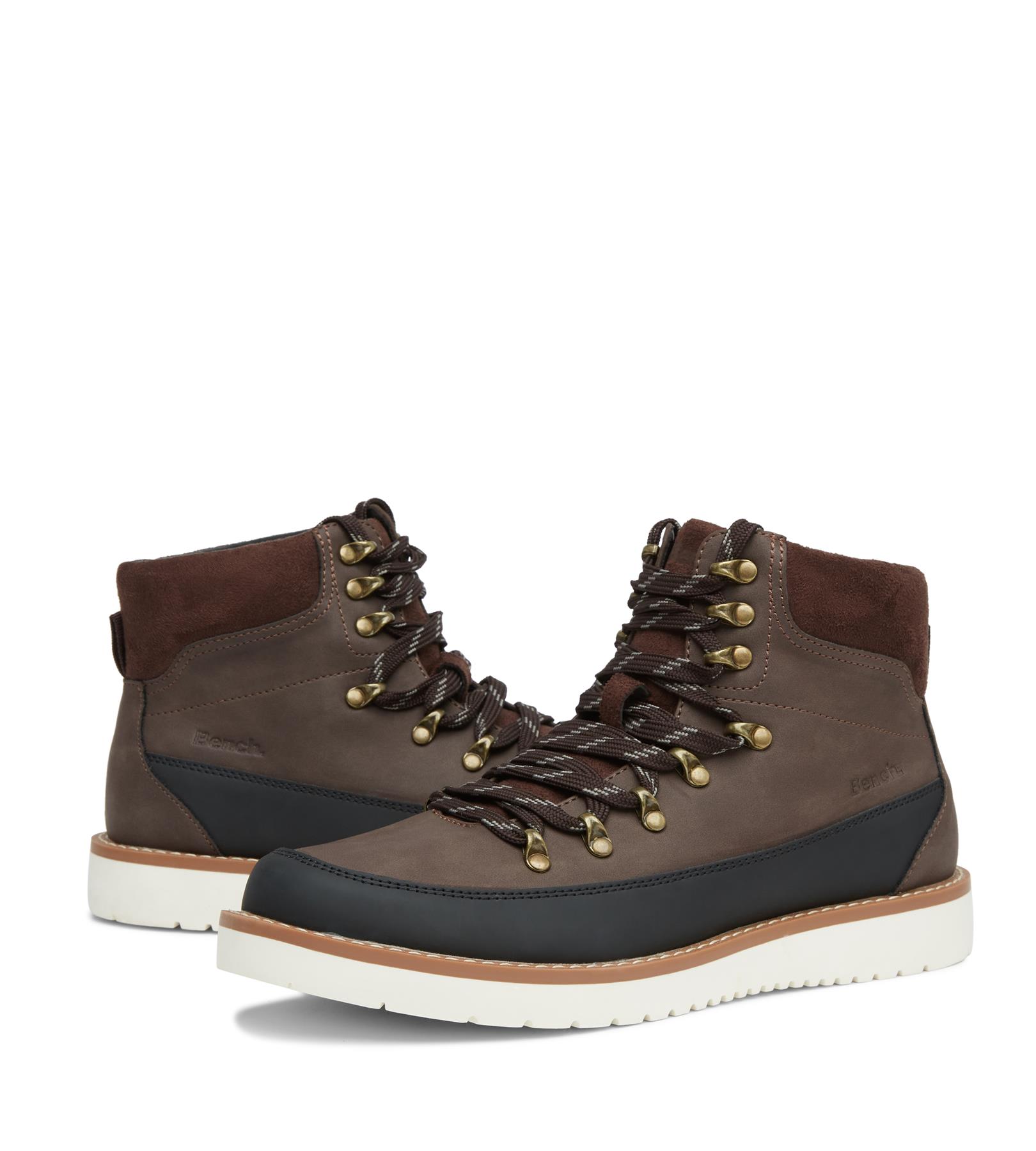 Bench Mens 'Chorlton' Brown & Grey Ankle Boot, All Sizes, Lace up, Casual, Hike - Picture 16 of 24