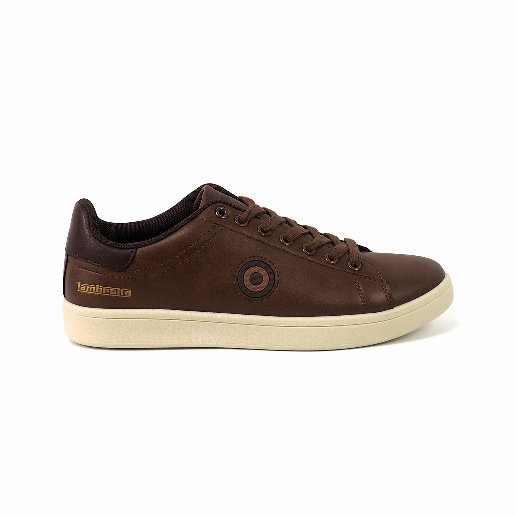 Lambretta Men's 'Pinball 2' White, Navy and Tan, Cupsole Trainer, All Sizes - Picture 23 of 34