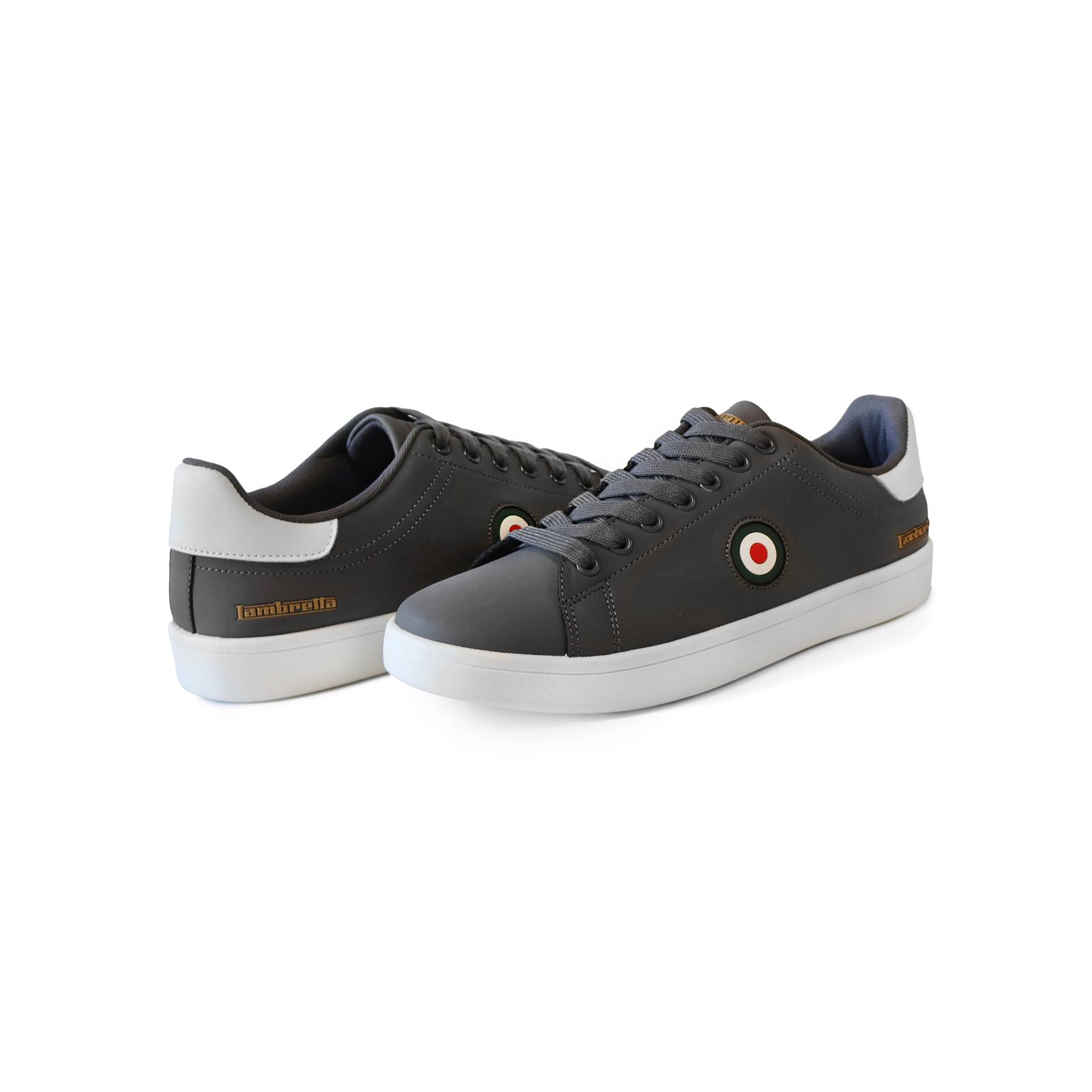 Lambretta Men's 'Pinball 2' White, Navy and Tan, Cupsole Trainer, All Sizes - Picture 18 of 34