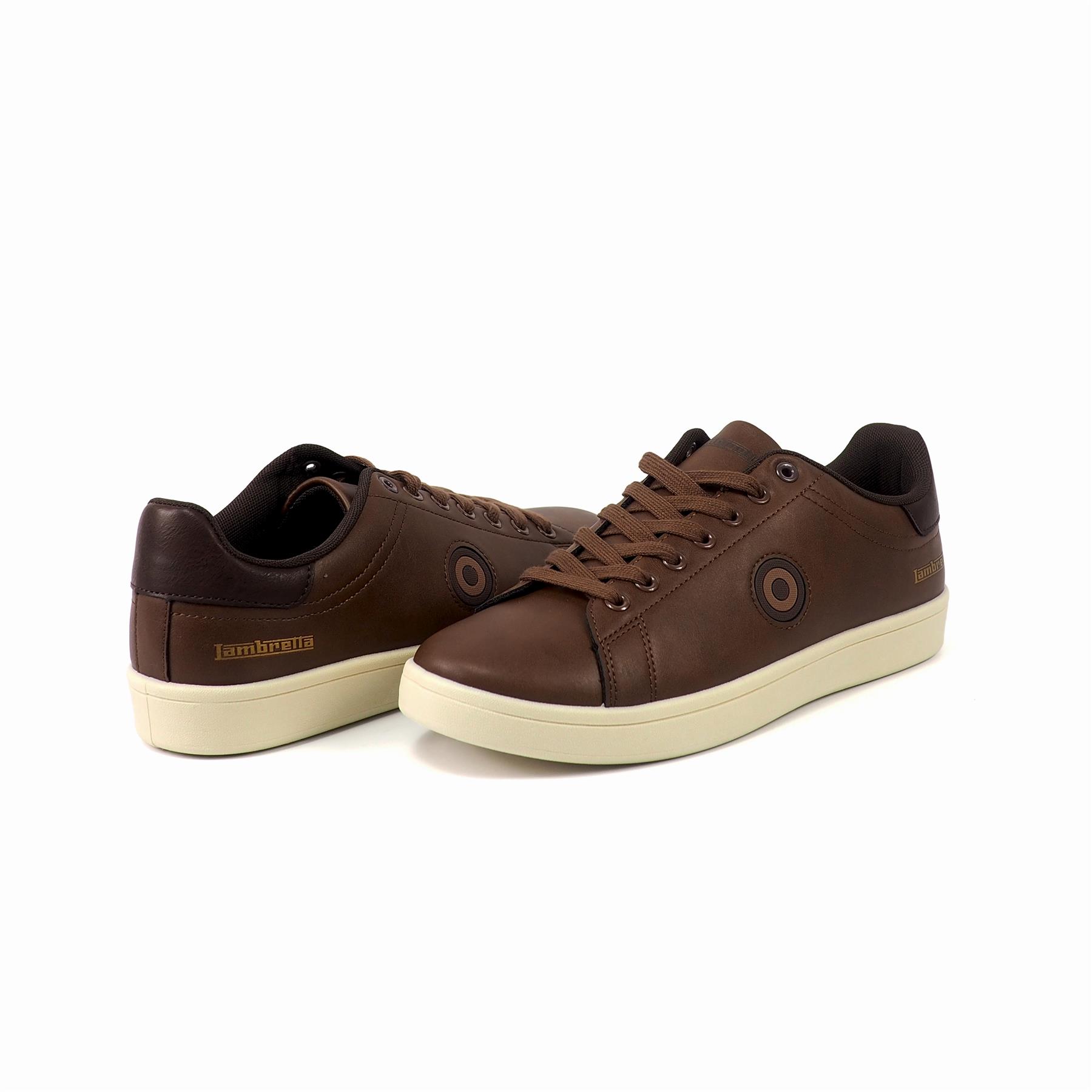 Lambretta Men's 'Pinball 2' White, Navy and Tan, Cupsole Trainer, All Sizes - Picture 28 of 34