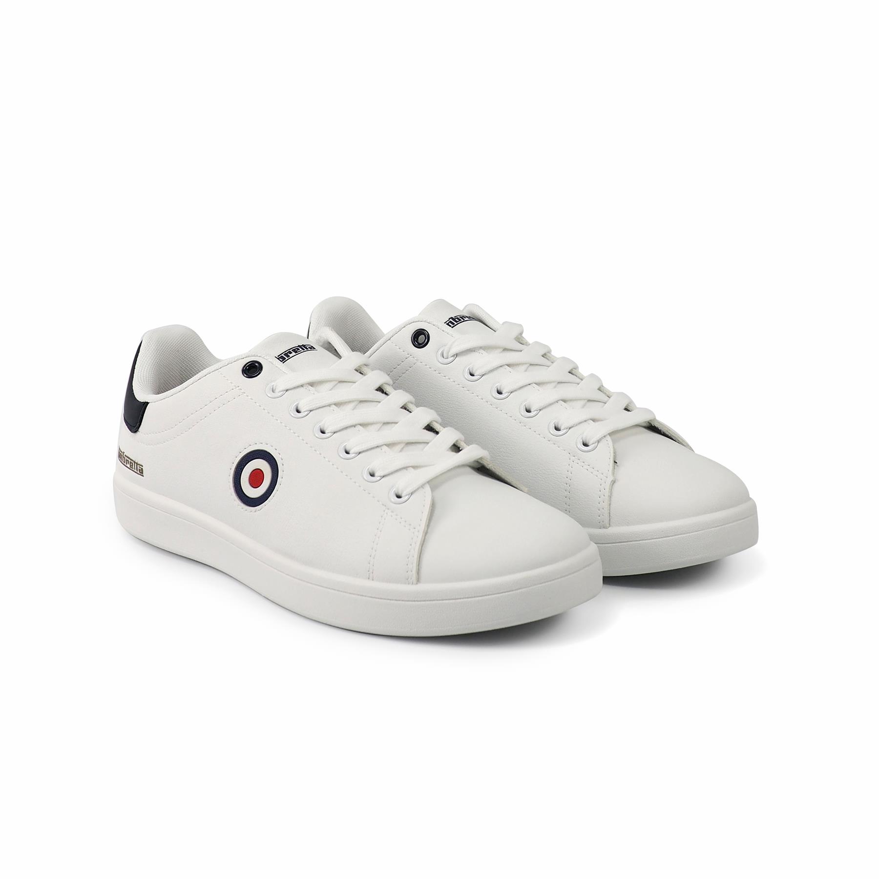Lambretta Men's 'Pinball 2' White, Navy and Tan, Cupsole Trainer, All Sizes - Picture 32 of 34