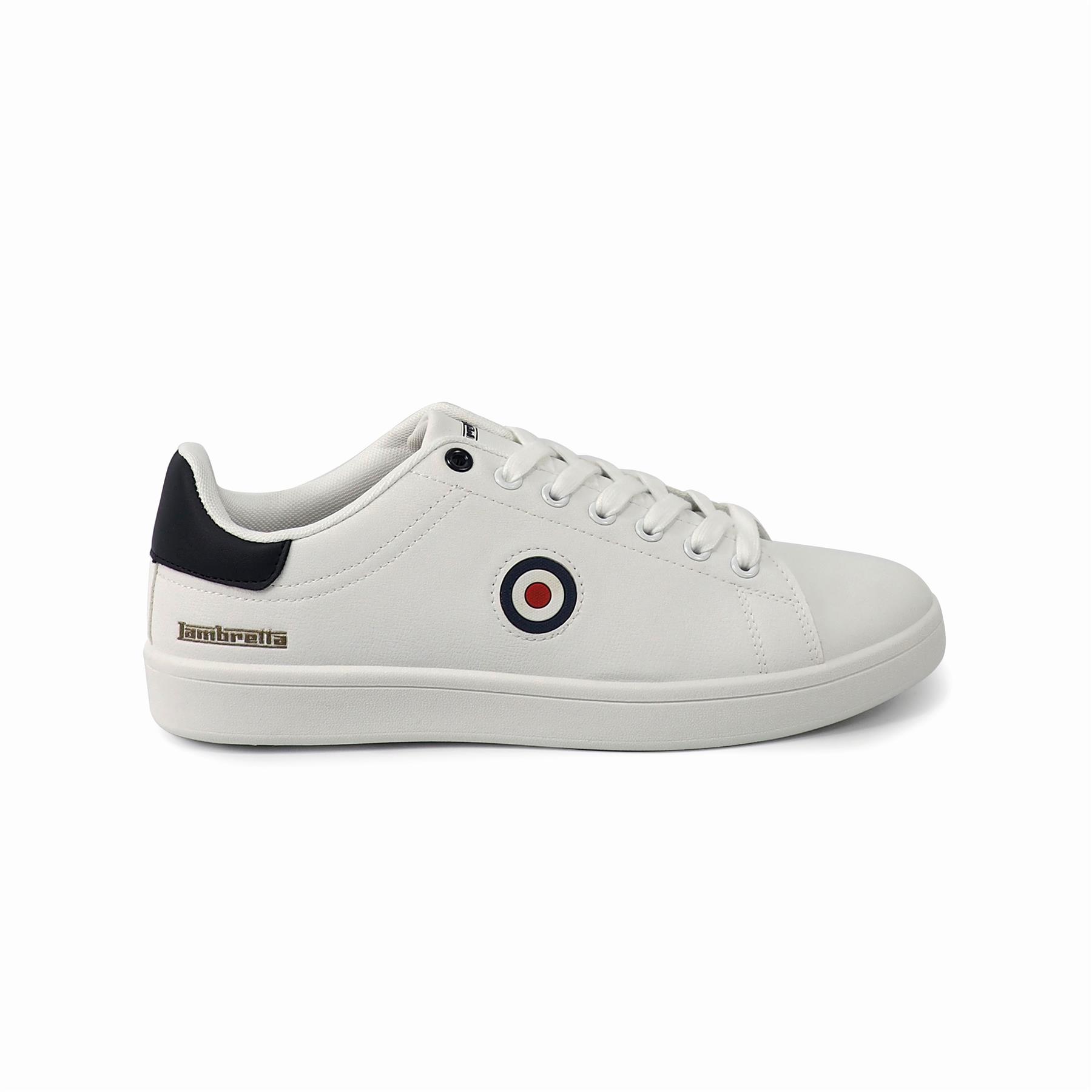 Lambretta Men's 'Pinball 2' White, Navy and Tan, Cupsole Trainer, All Sizes - Picture 30 of 34