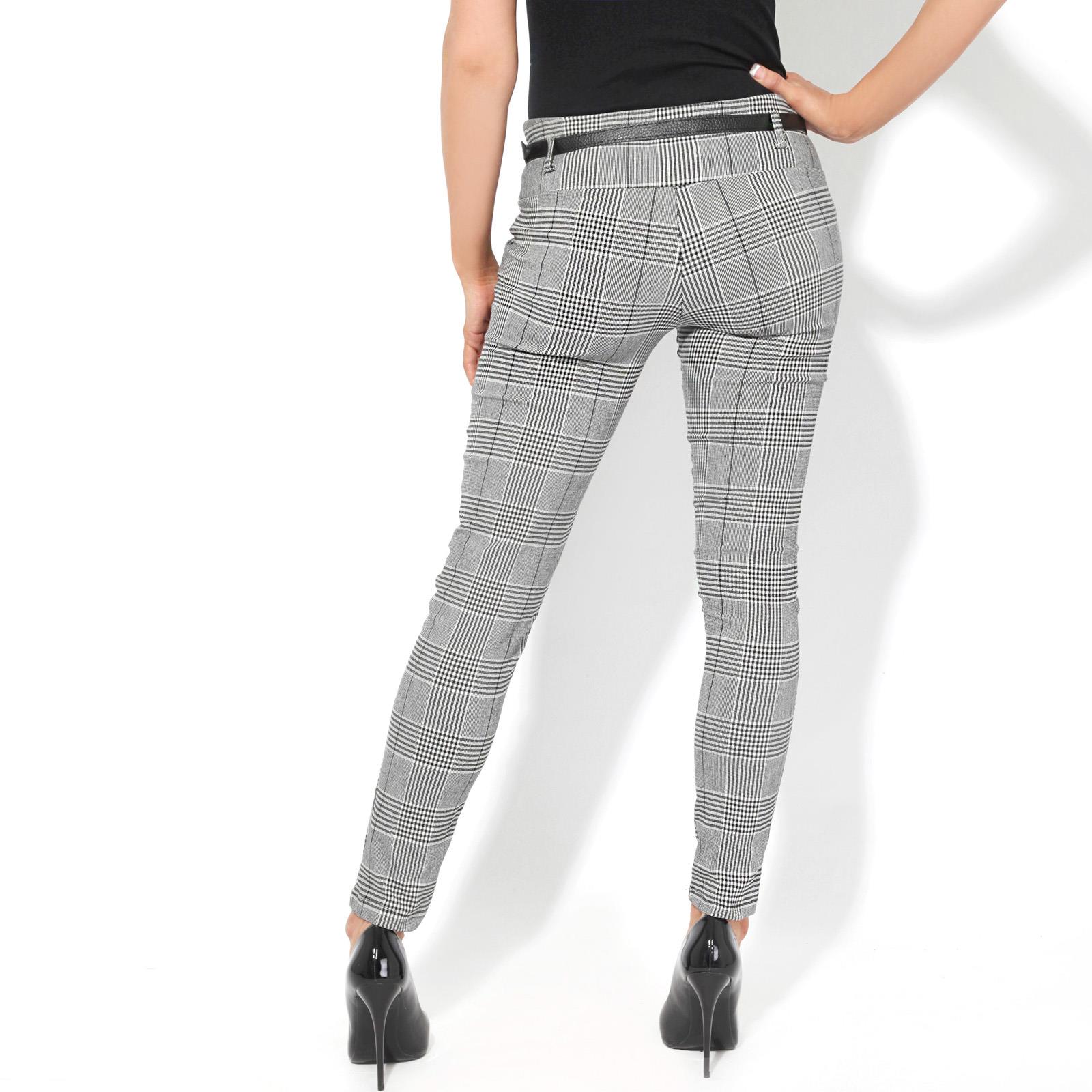 Para Mujeres Pantalones Lapiz Pantalones De Cuadros Tartan