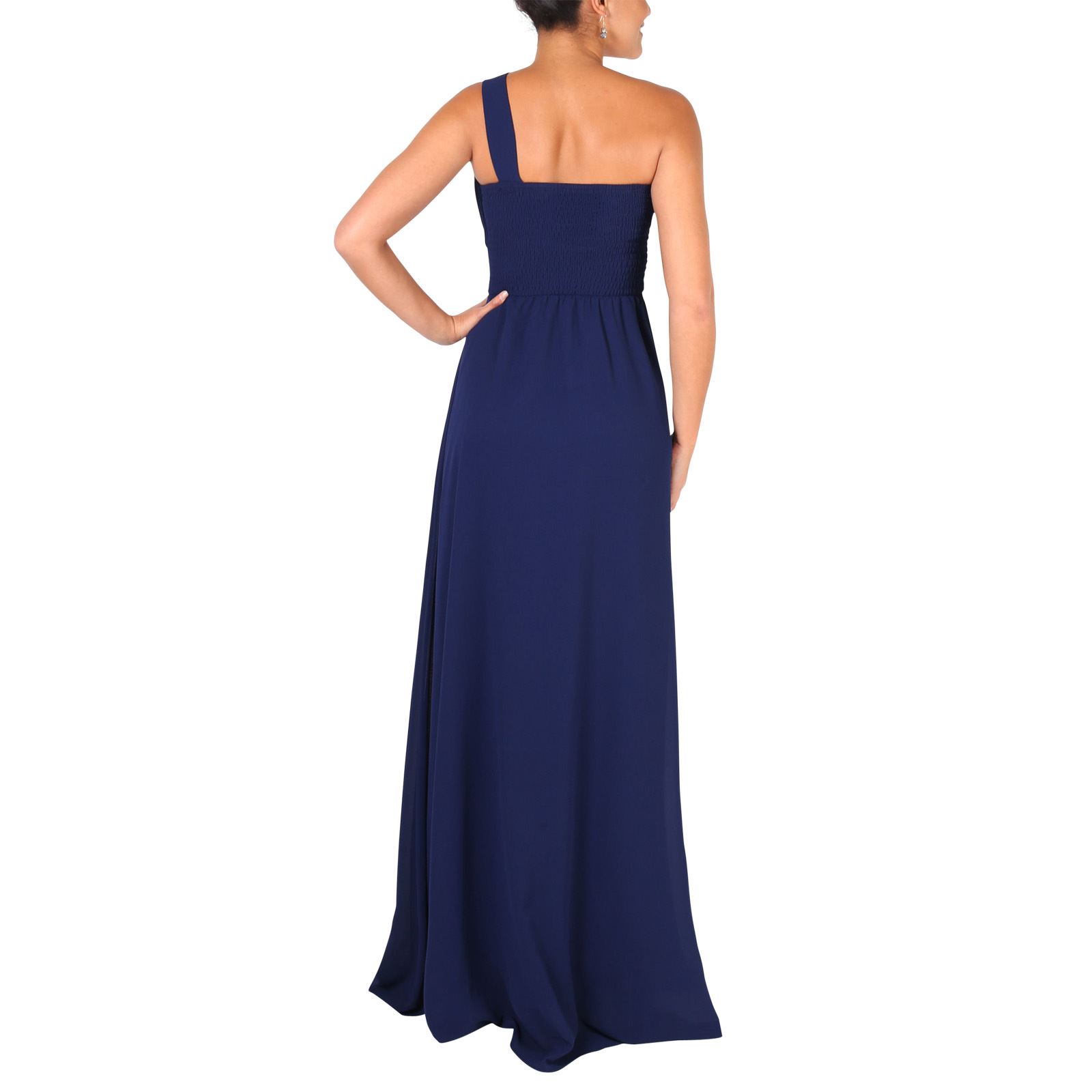 Women Maxi Dress Formal One Off Shoulder Gown Chiffon Evening Wedding