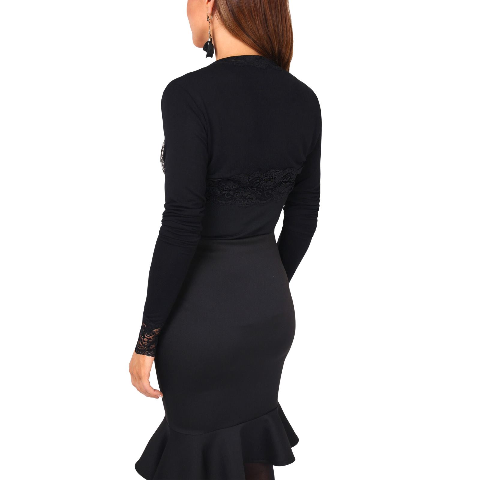 KRISP Damen Bolero Jacke - Elegantes Schulterjäckchen Für Abendgarderobe