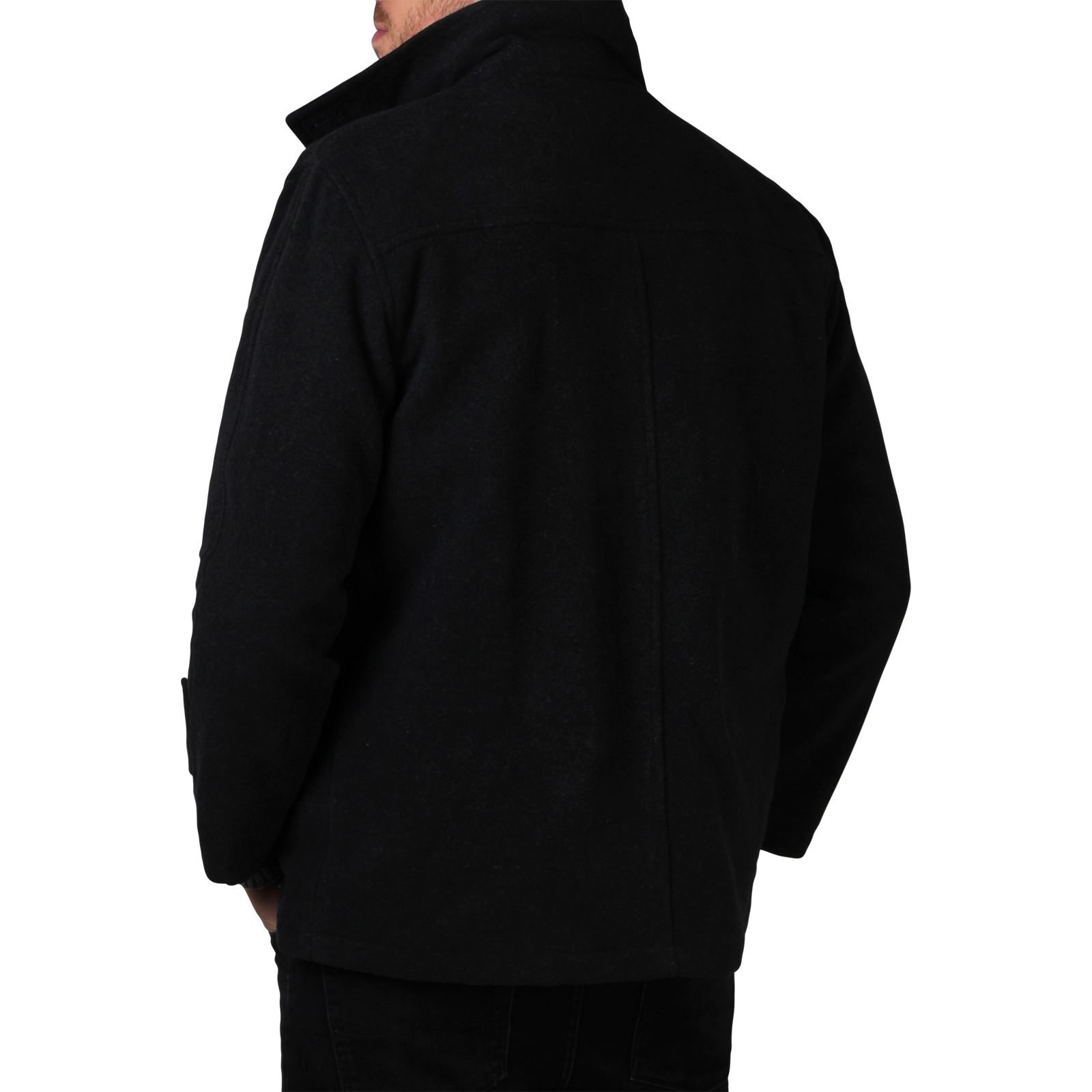 Mens Double Lined Wool Winter Smart Casual Trench Pea Coat Reefer