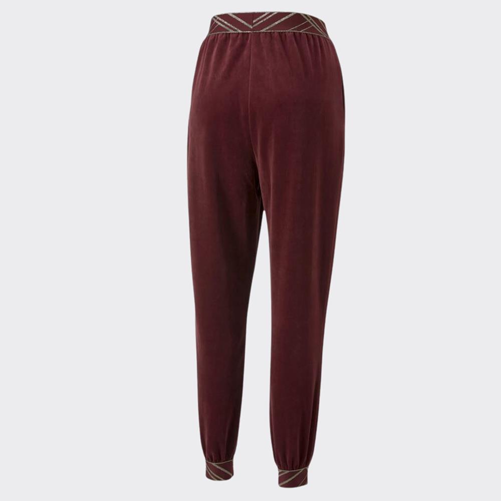 PUMA Womens Velour Tracksuit Pants Plush Trousers Joggers Sport Cuffed Bottoms - Picture 3 of 5