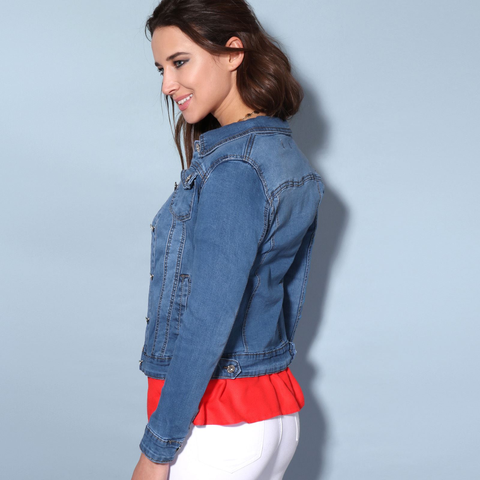 fitted denim jacket