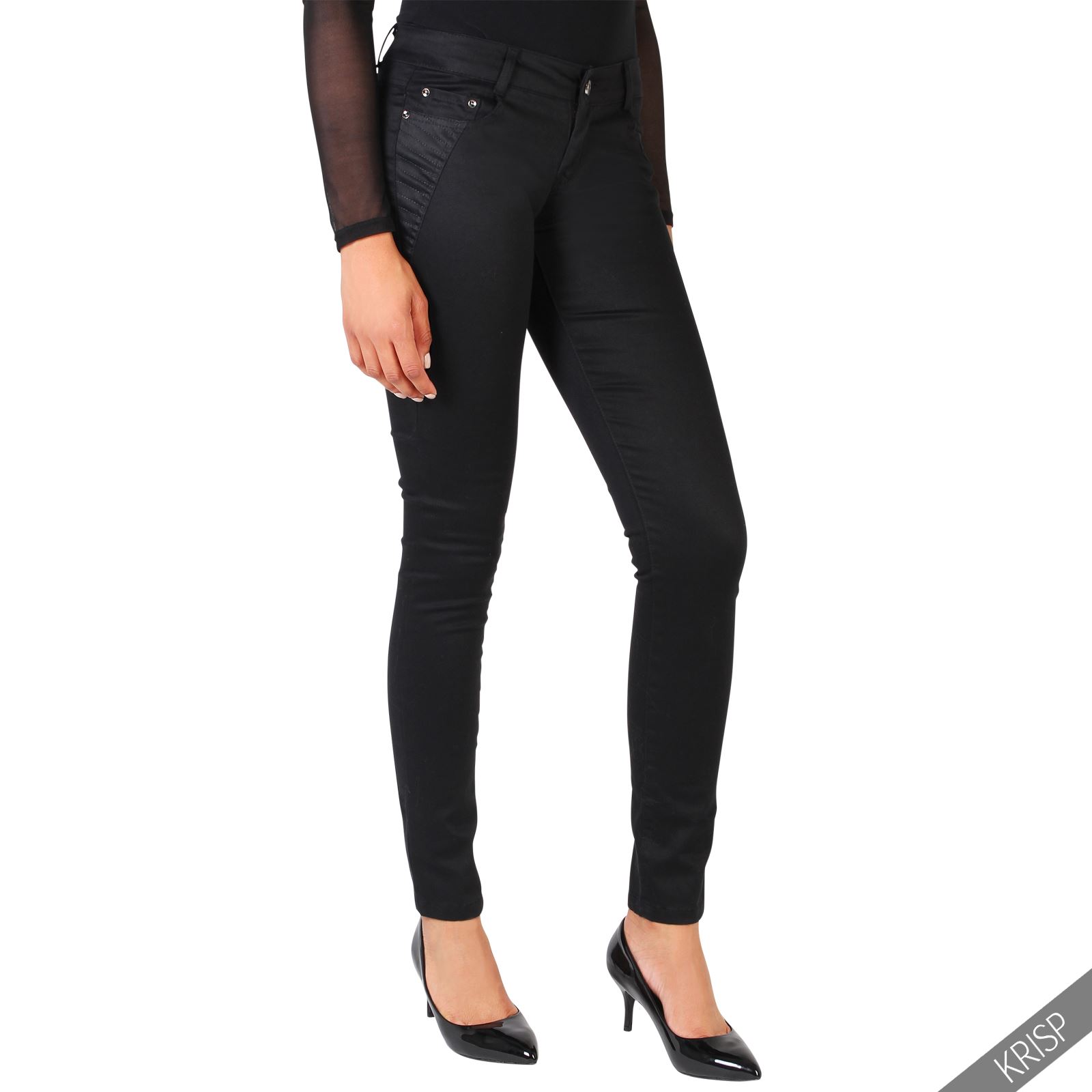 Womens Ladies Ankle Zip £10 Skinny Jeans Fitted Slim Leg Soft Denim ...