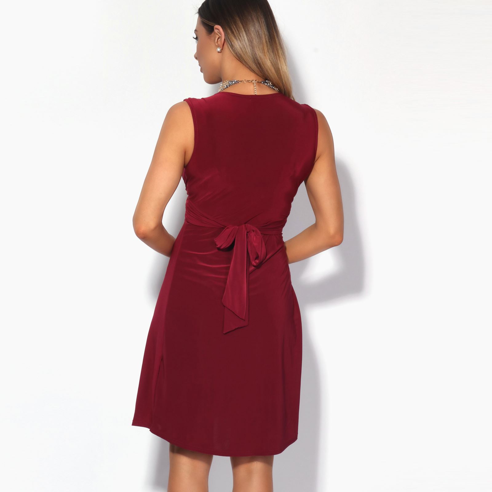 low cut swing dress