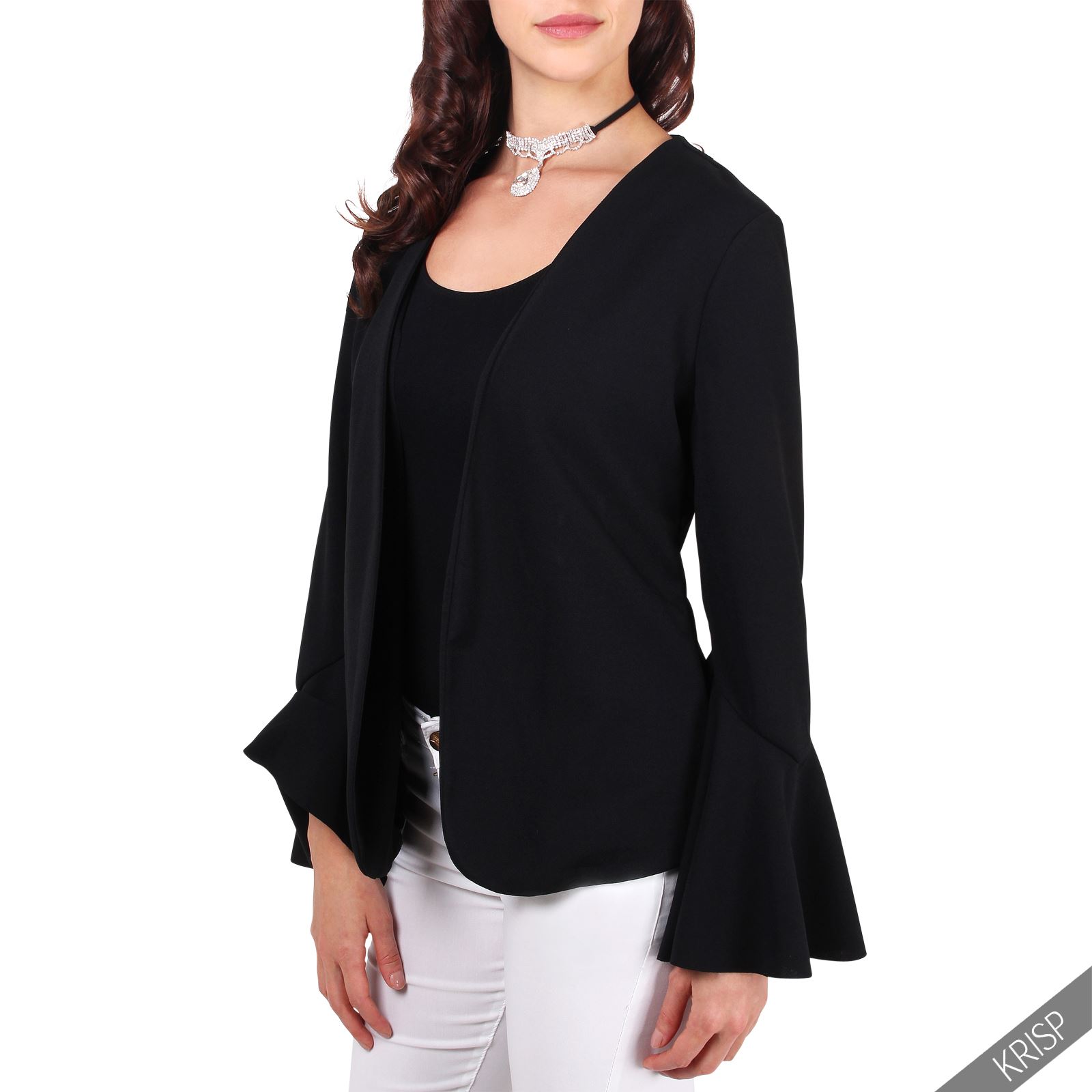 BeAvant Elegant double breasted women blazer coat Ruffle