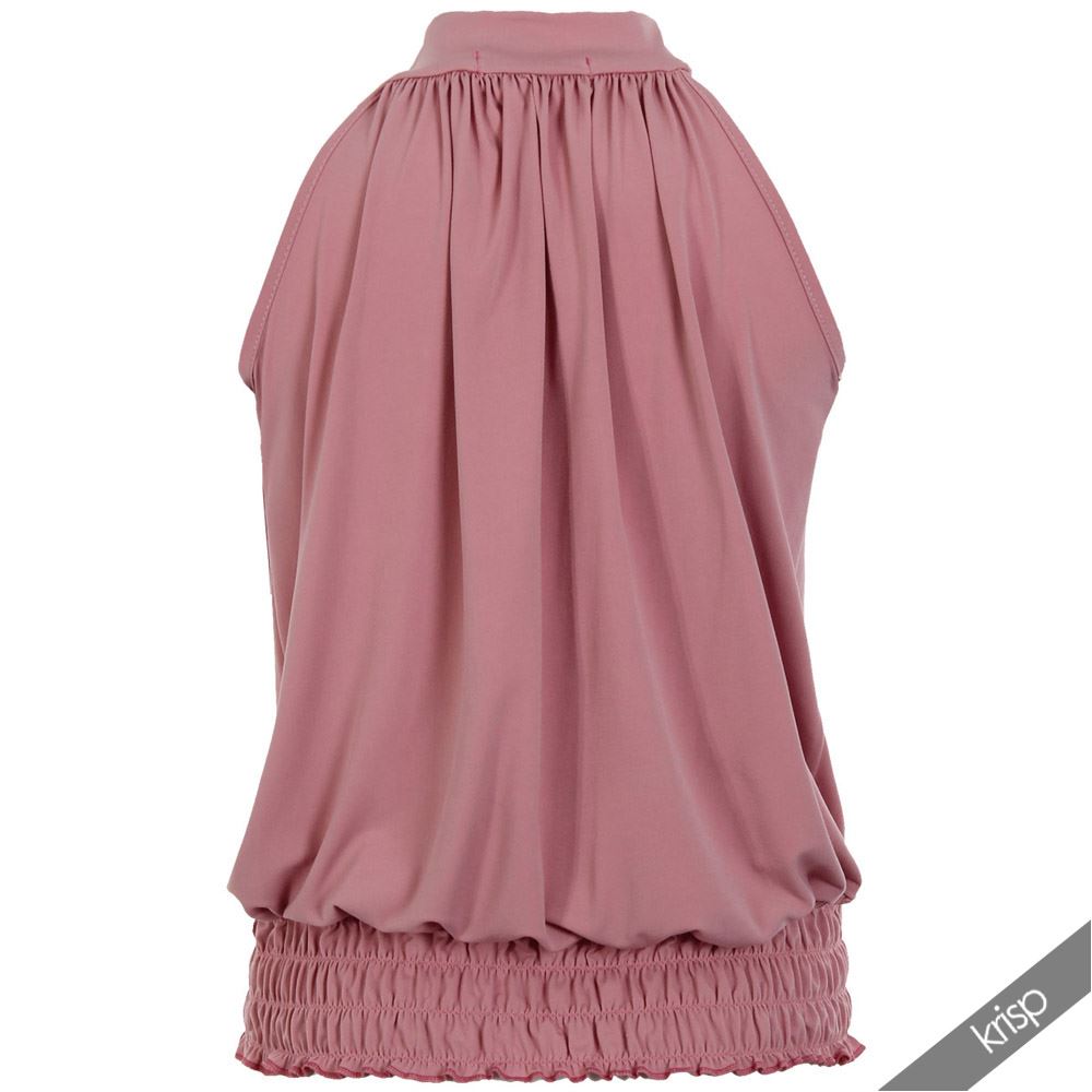 Womens Ladies Halter Neck Top Sexy Fashion Party Evening Blouse Plus