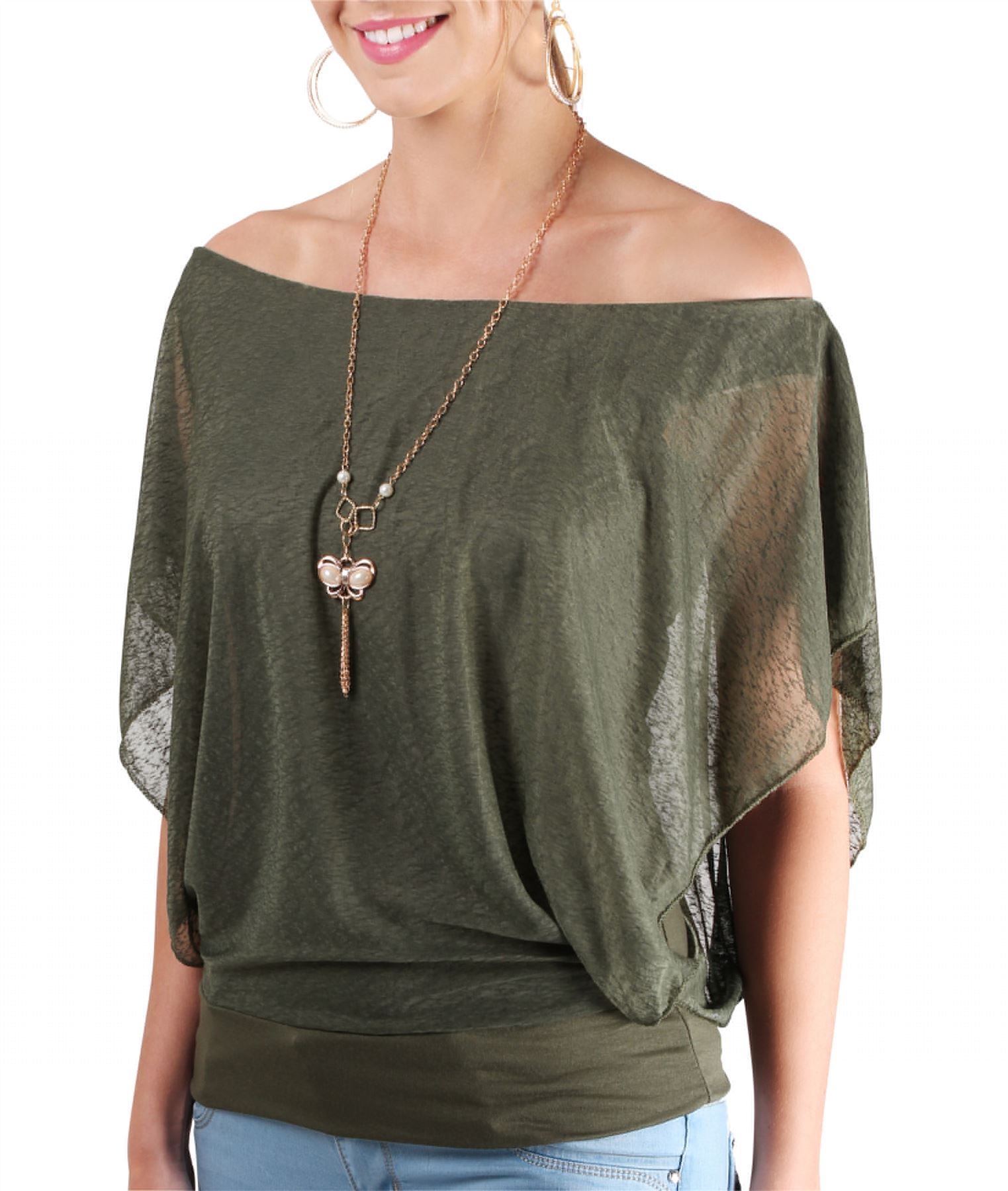 blusas drapeadas en chifon