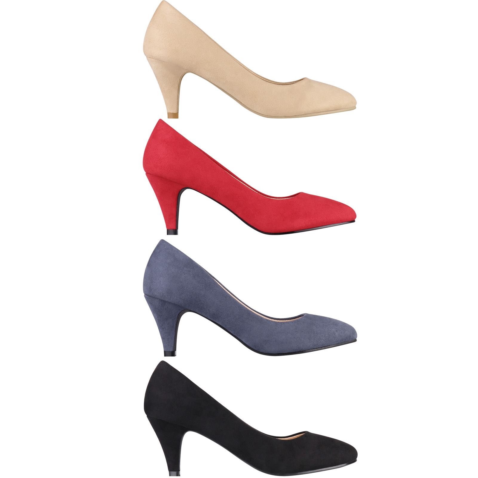 New Fashion Ladies Kitten Heels Court Shoes Work Party Office Pumps US All Size