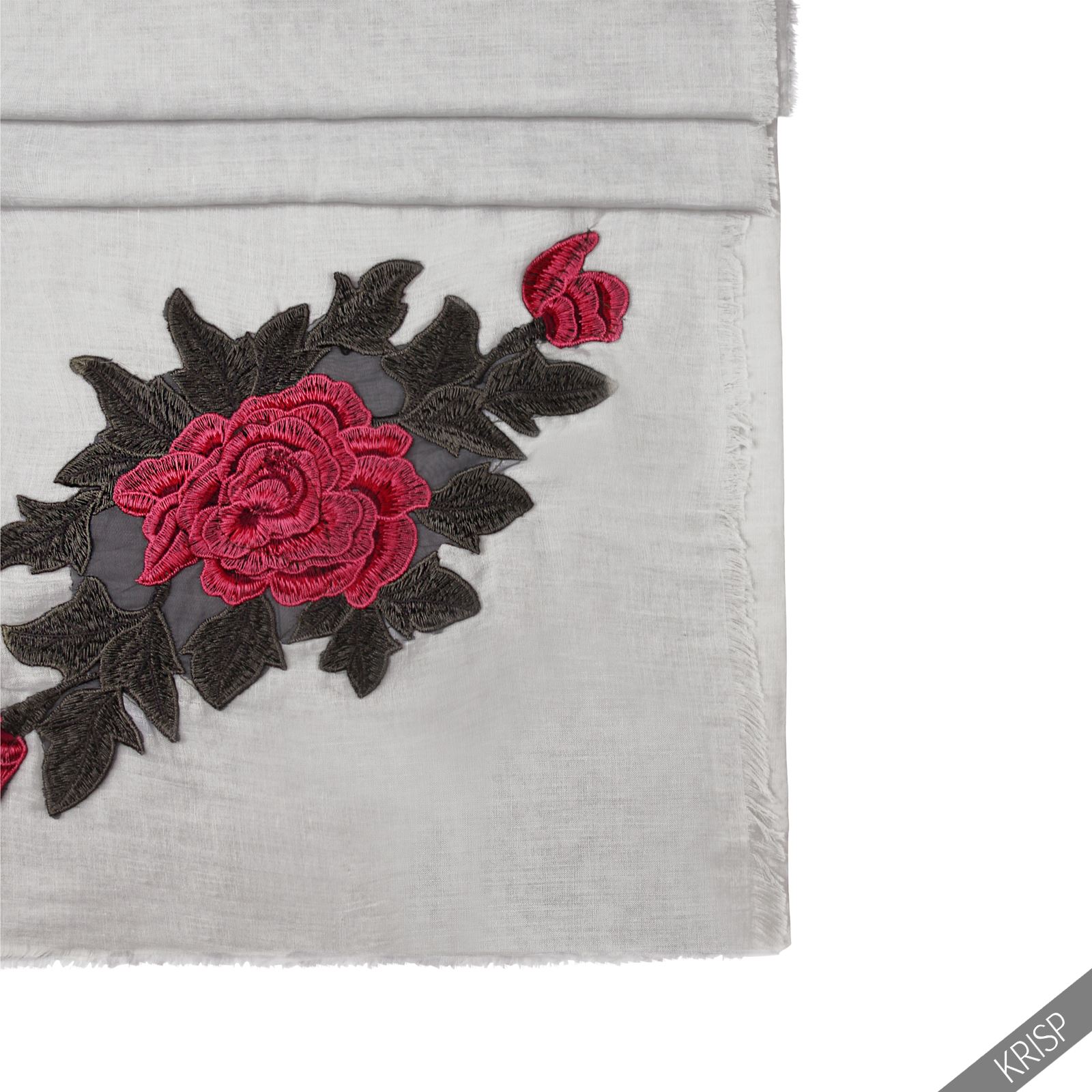 Women Boho Floral Embroidered Soft Scarf Shawl Large Stole Pashmina Fashion Wrap - Picture 3 of 5