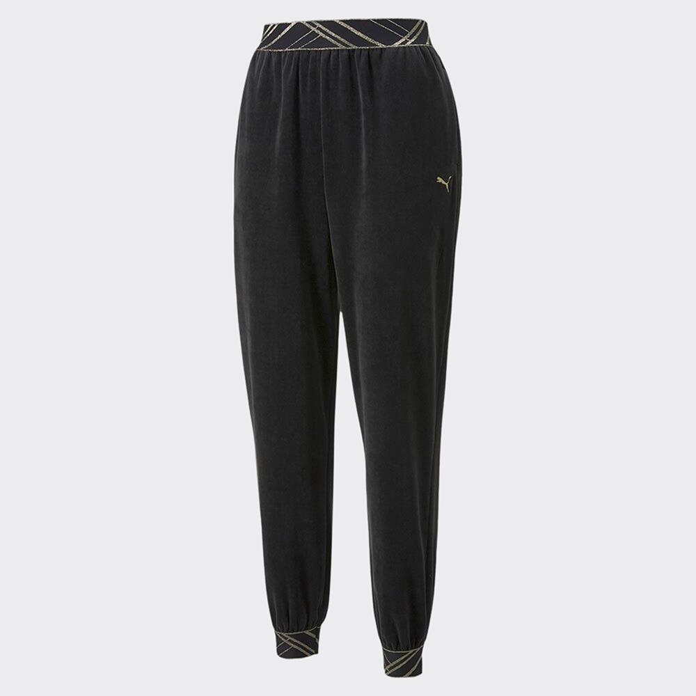 PUMA Womens Velour Tracksuit Pants Plush Trousers Joggers Sport Cuffed Bottoms - Picture 4 of 5