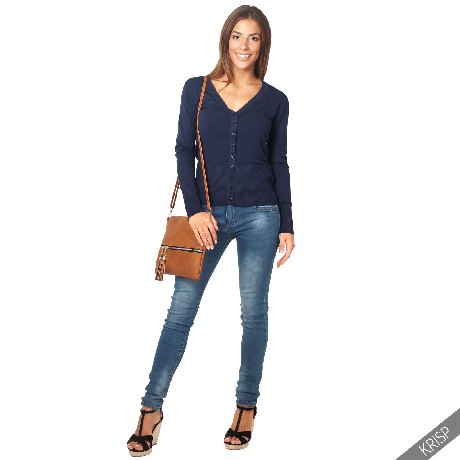 v neck long sleeve button long sleeve plain knitting cardigans