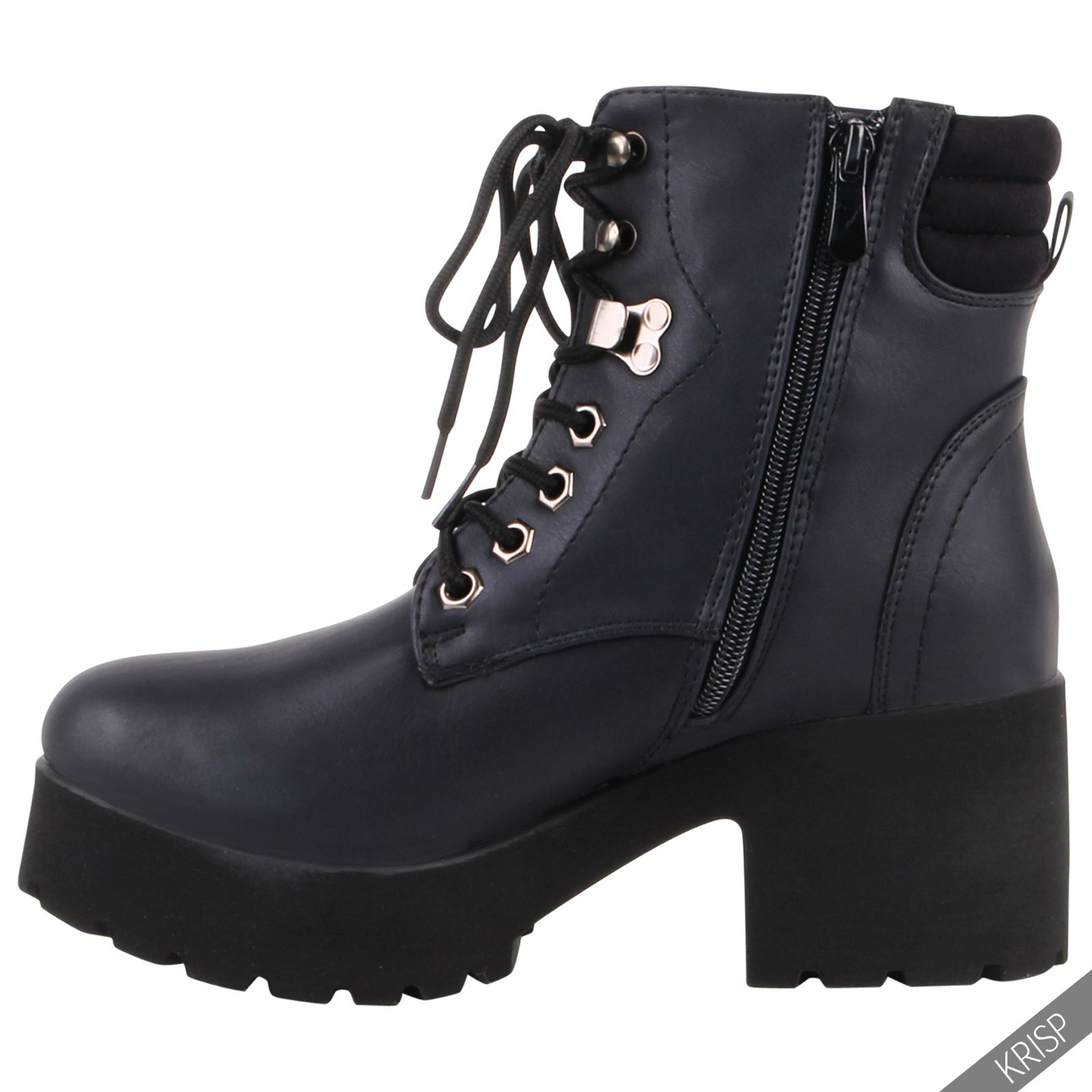 combat boots with small heel