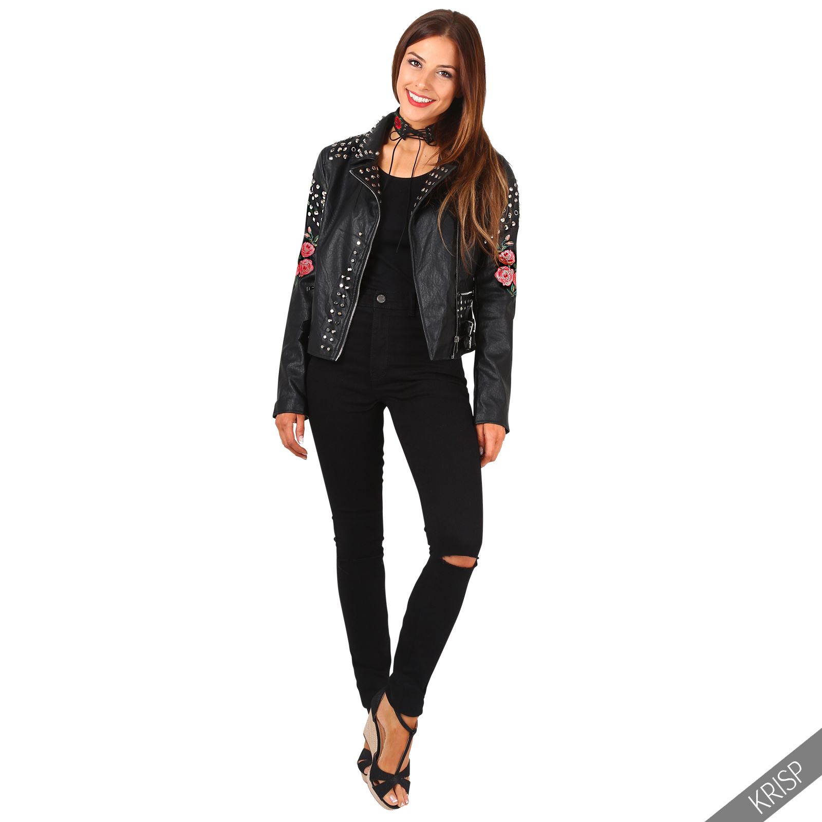 Studded Leather Jacket Fitted Images