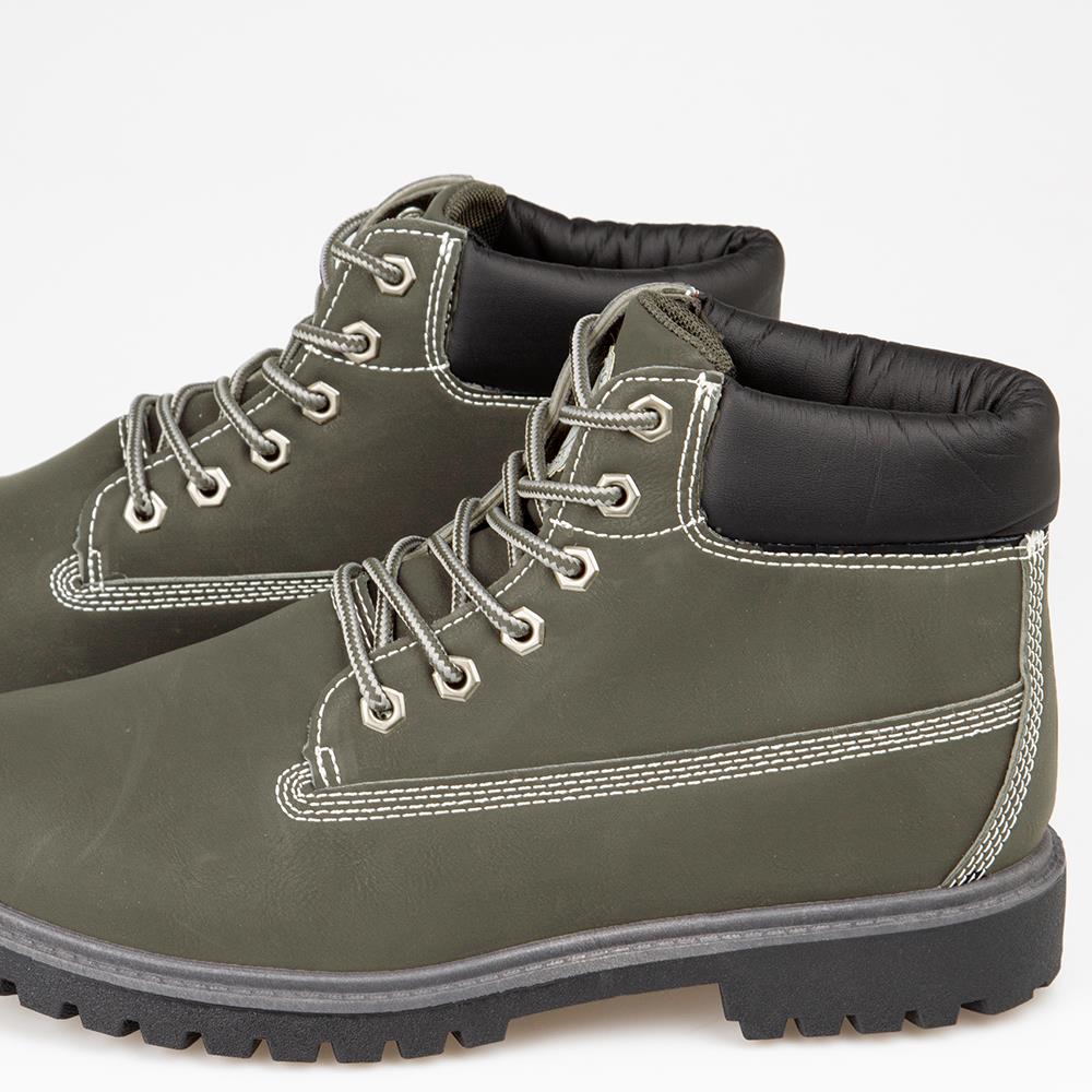 Mens Classic Worker Boots Casual Fashion Lace Up Shoes Walking Camping Hiking - Picture 19 of 27