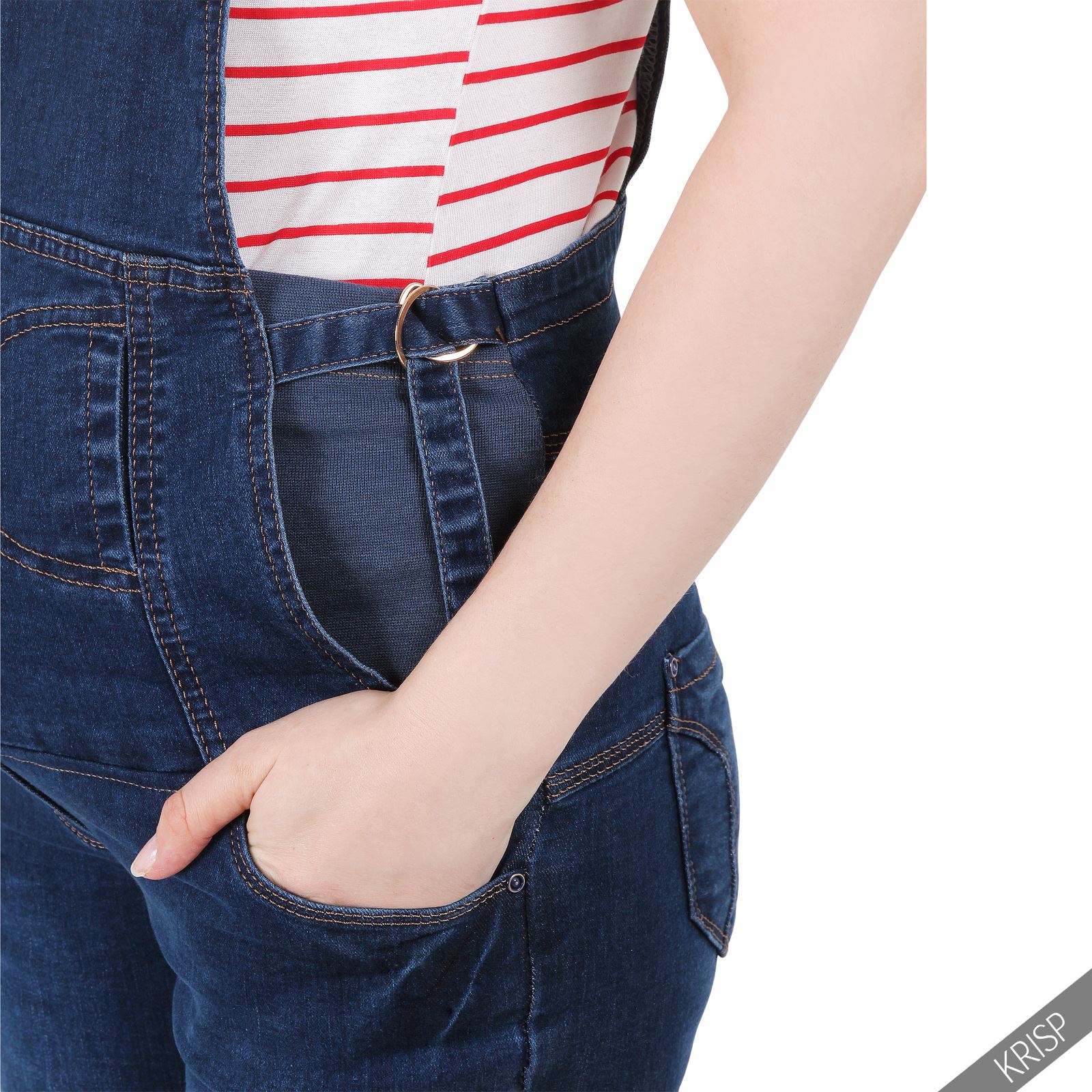 Womens Maternity Stretch Pregnancy Denim Dungarees Over Bump Vintage