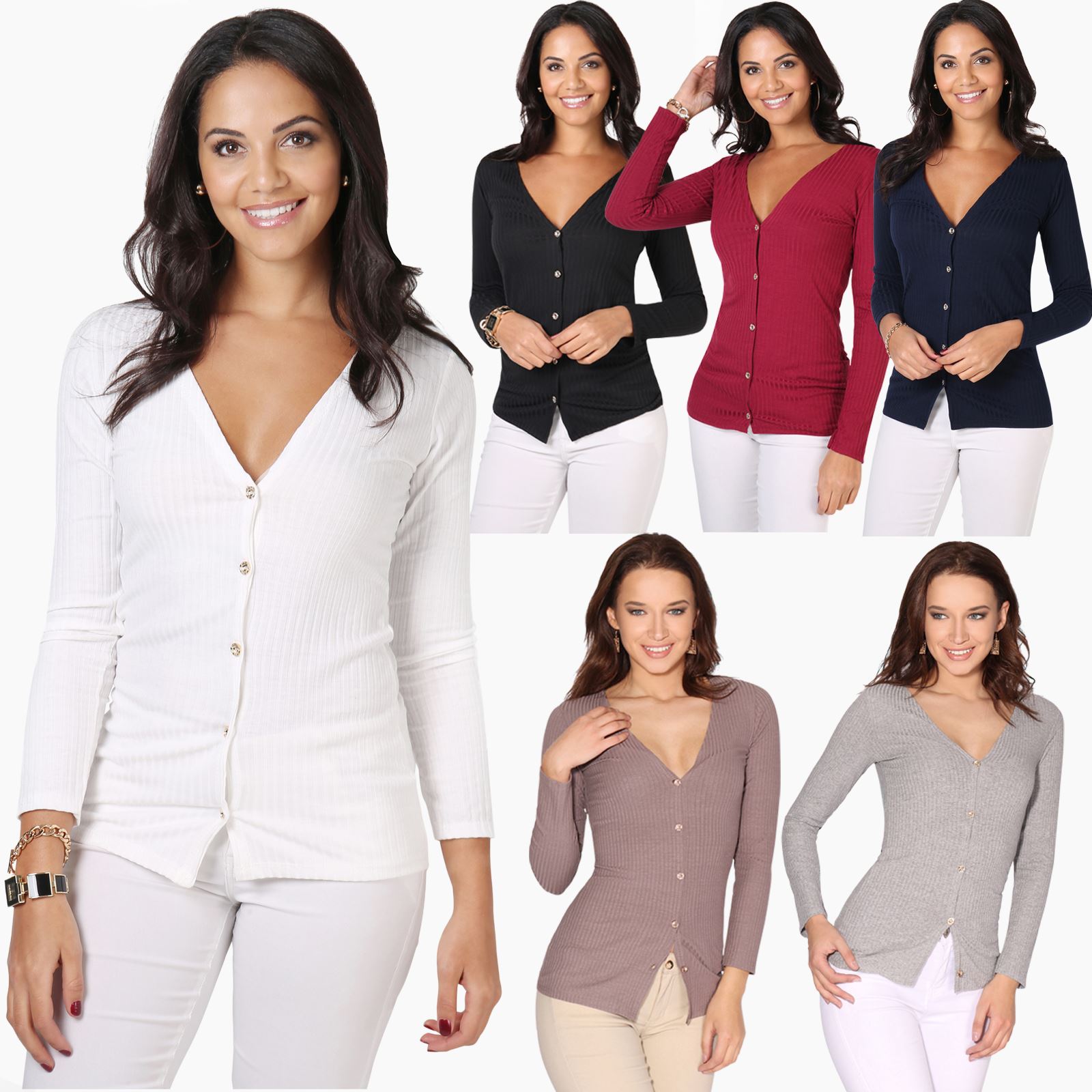 ladies button cardigan