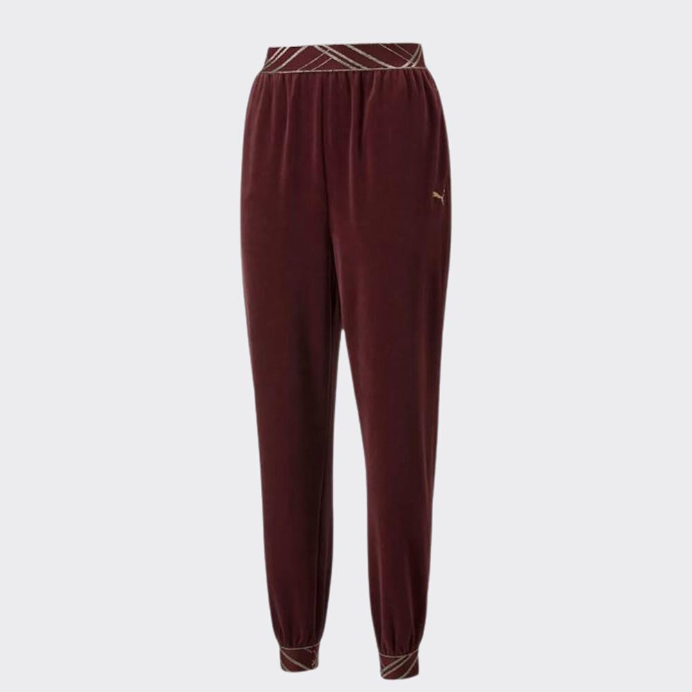 PUMA Womens Velour Tracksuit Pants Plush Trousers Joggers Sport Cuffed Bottoms - Picture 2 of 5