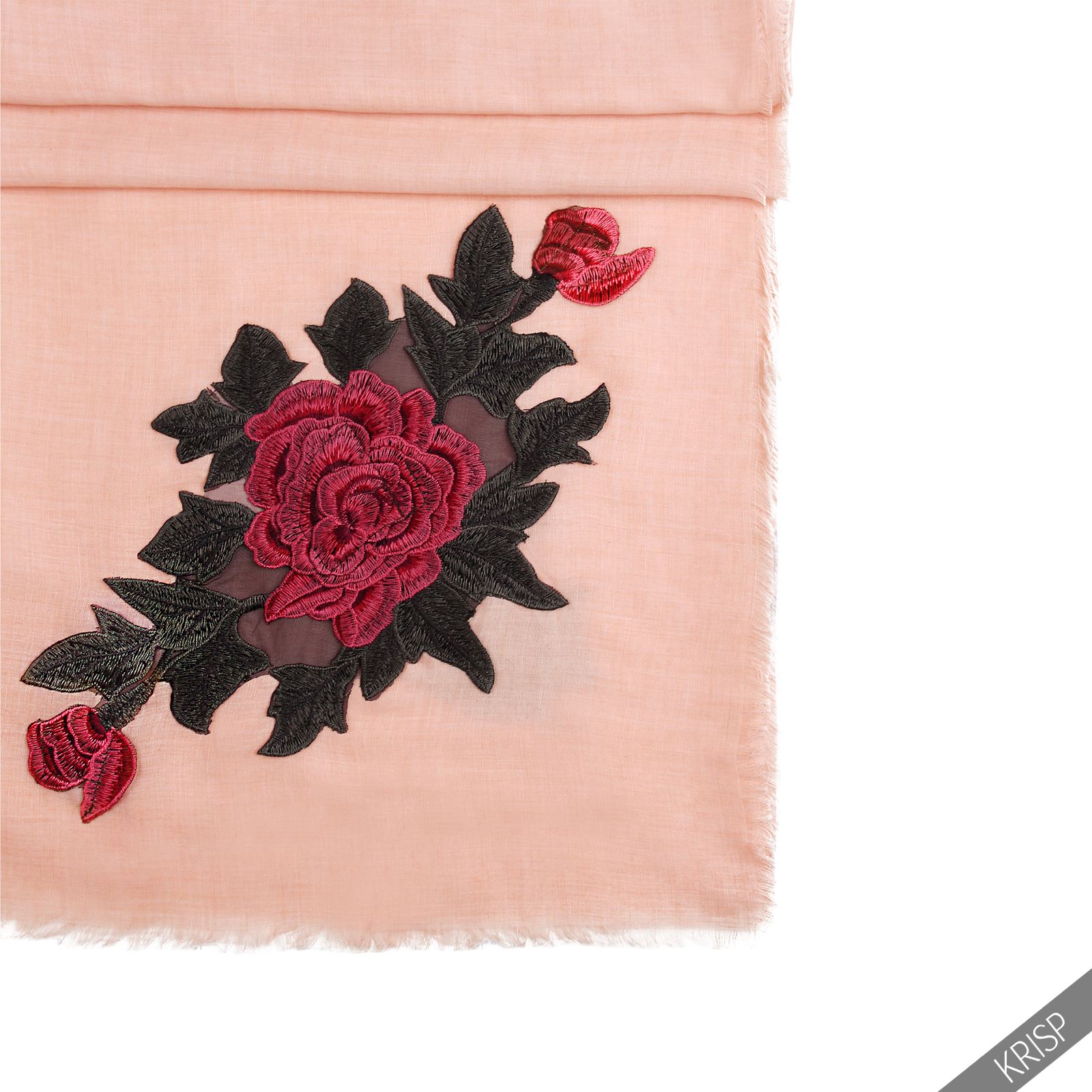 Women Boho Floral Embroidered Soft Scarf Shawl Large Stole Pashmina Fashion Wrap - Picture 5 of 5
