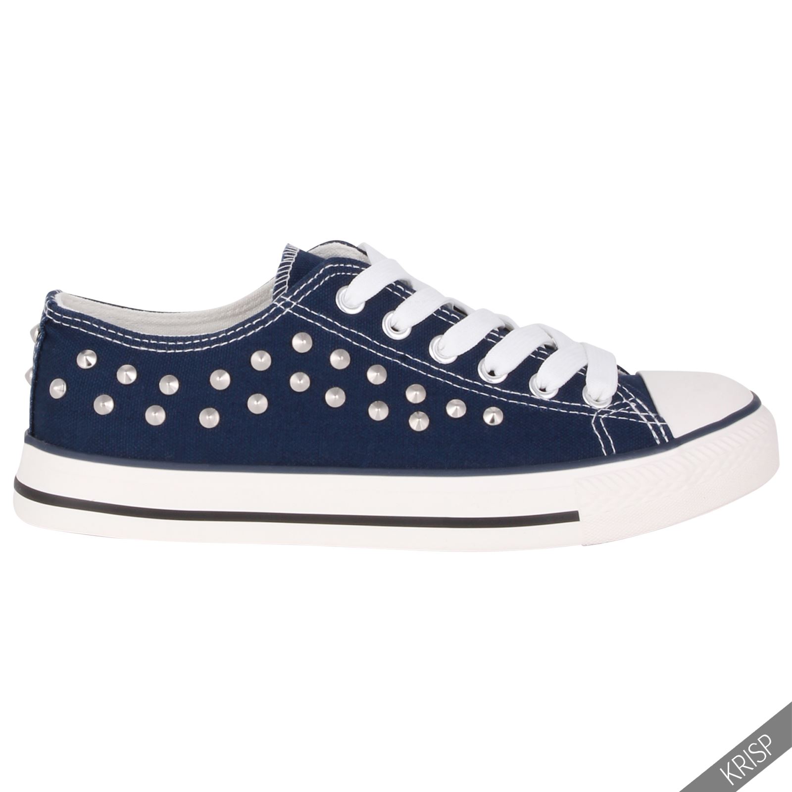 Womens Canvas Low Top Lace Up Trainers Flatform Shoes Sneakers Summer Pumps