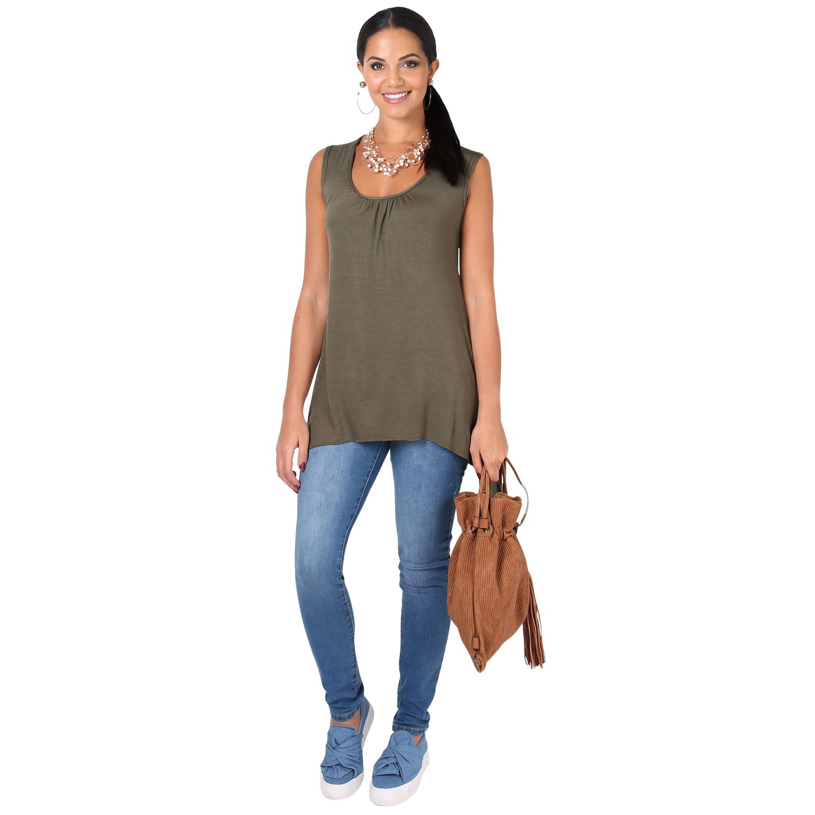 1PC Women White Floral Hollow Sleeveless Lady T Shirt Long T shirts For Women Tops Ladies-in T 