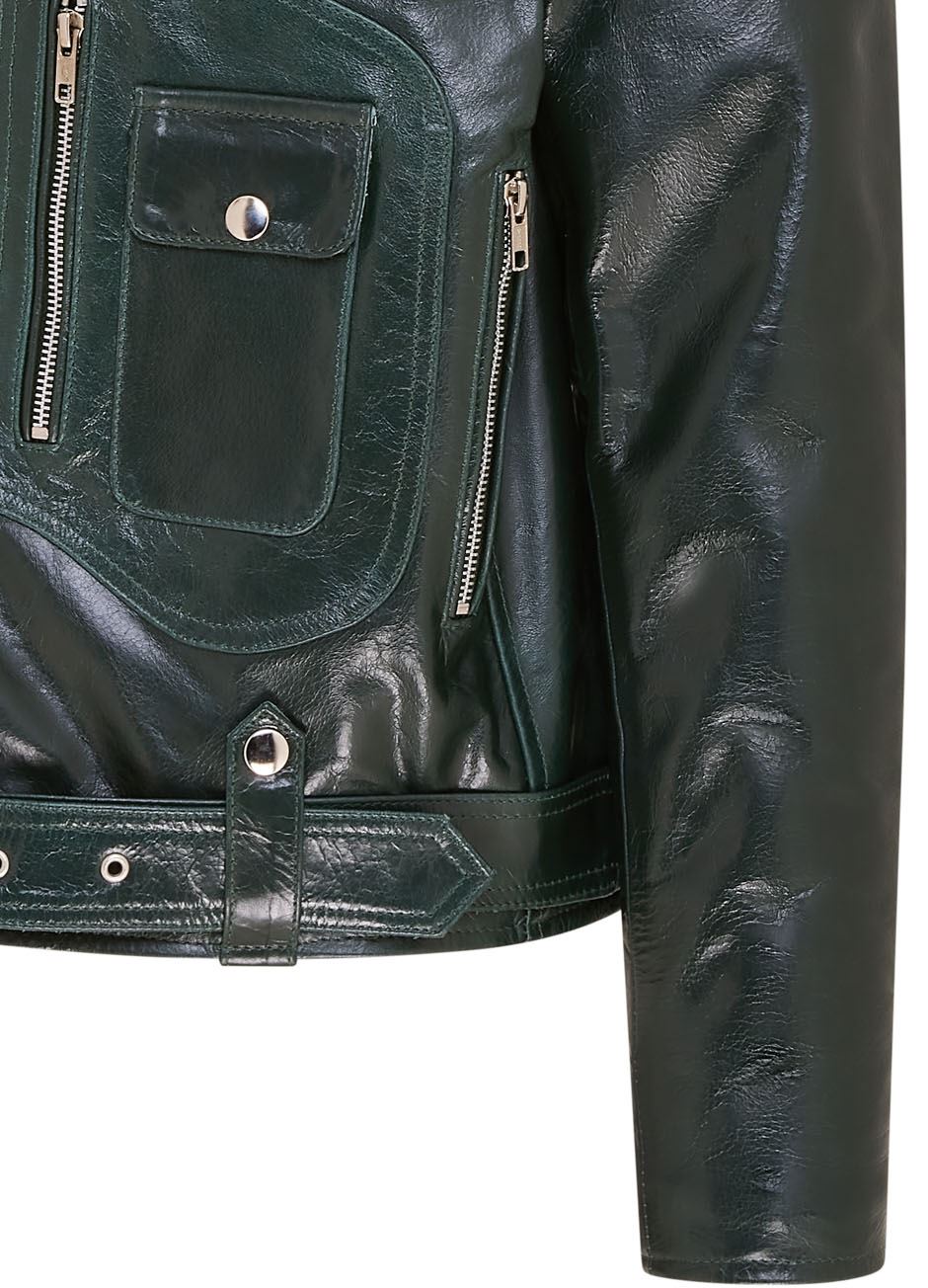 Mens Retro Brando Quilted Leather Biker Jacket Vintage Motorcycle Style - Picture 7 of 19