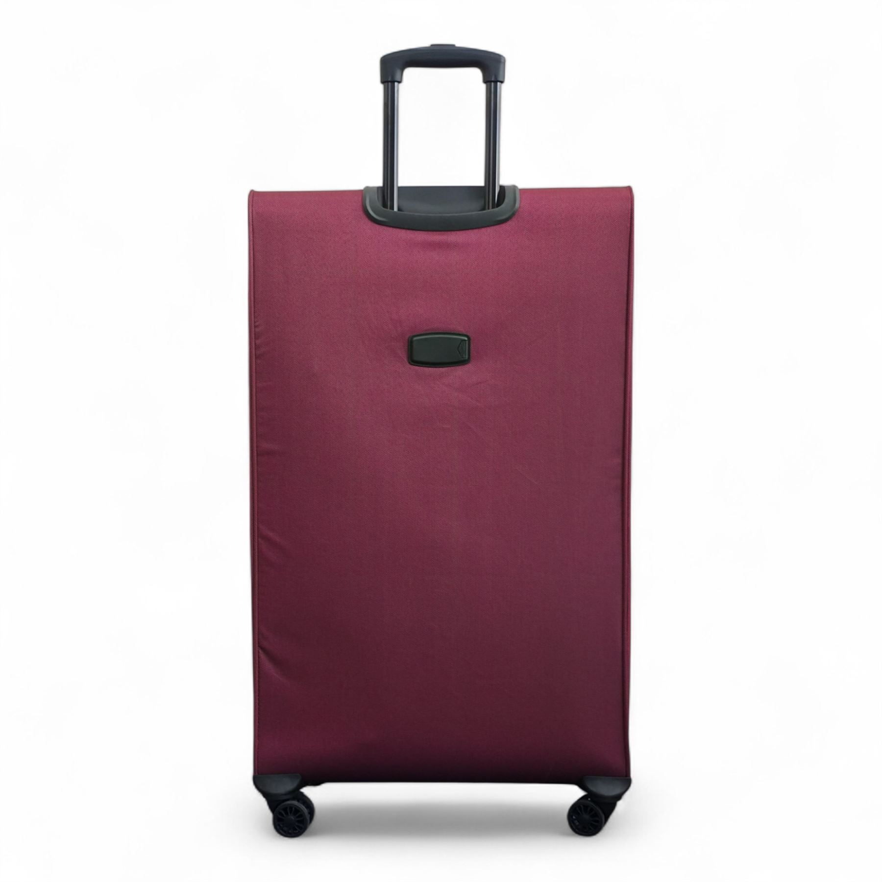 Burgundy Red Expandable Soft Shell Suitcase 8 Wheel Set Light Carry On Cabin Bag - Picture 36 of 36