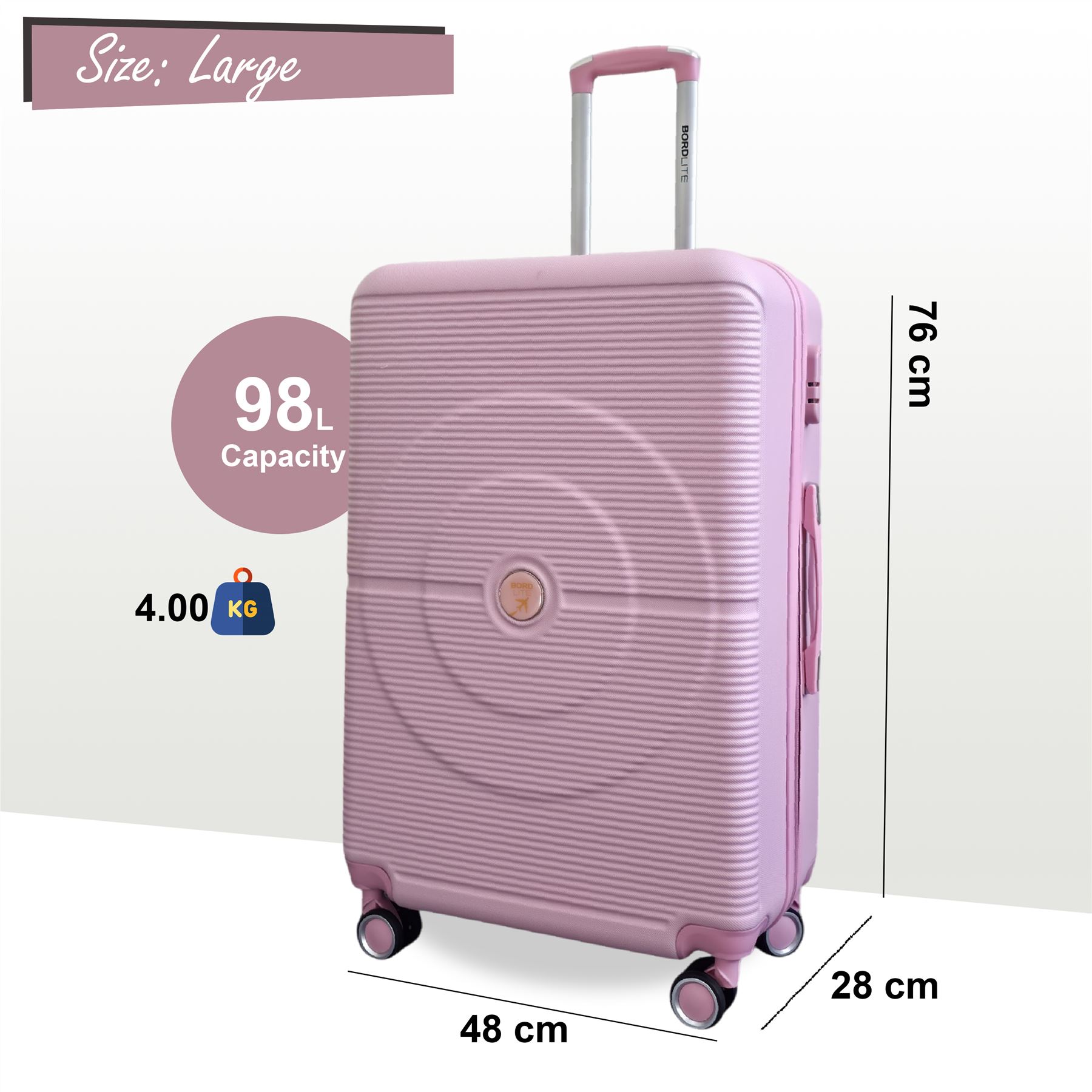 Robust ABS Hard Shell 8 Wheels Luggage Travel Holiday Bags Cabin Suitcase Set - Picture 34 of 37
