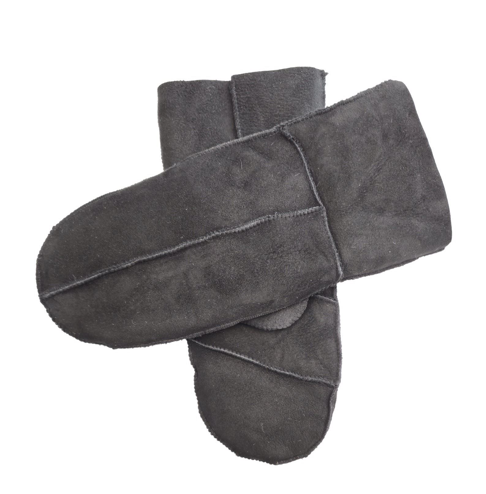Infinity Leather Womens Genuine Real Sheepskin Suede Mittens Warm Gloves - Picture 6 of 10