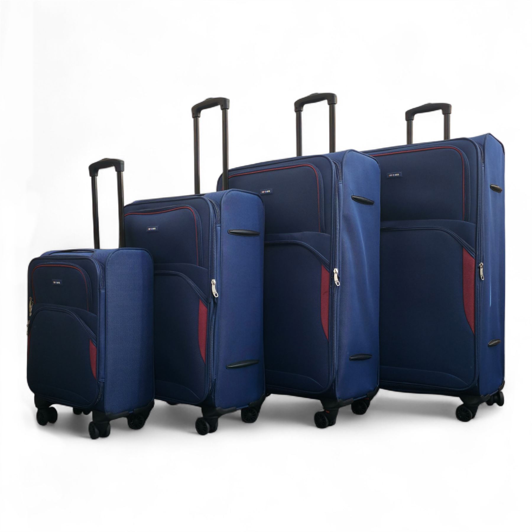 Expandable Soft Shell Suitcase 8 Wheel Luggage Set Light Carry On Cabin Bag - Picture 14 of 61