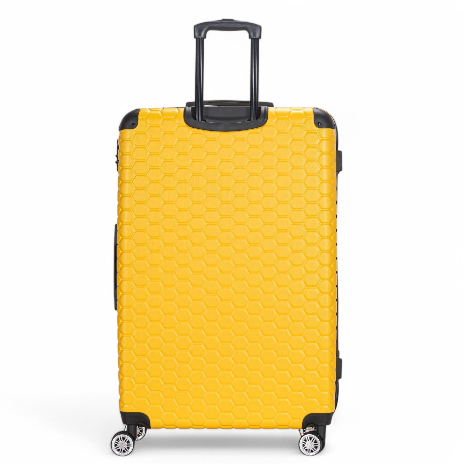 Hard Shell Yellow ABS 8 Wheel Luggage Travel Cabin Suitcase Set - Picture 40 of 41