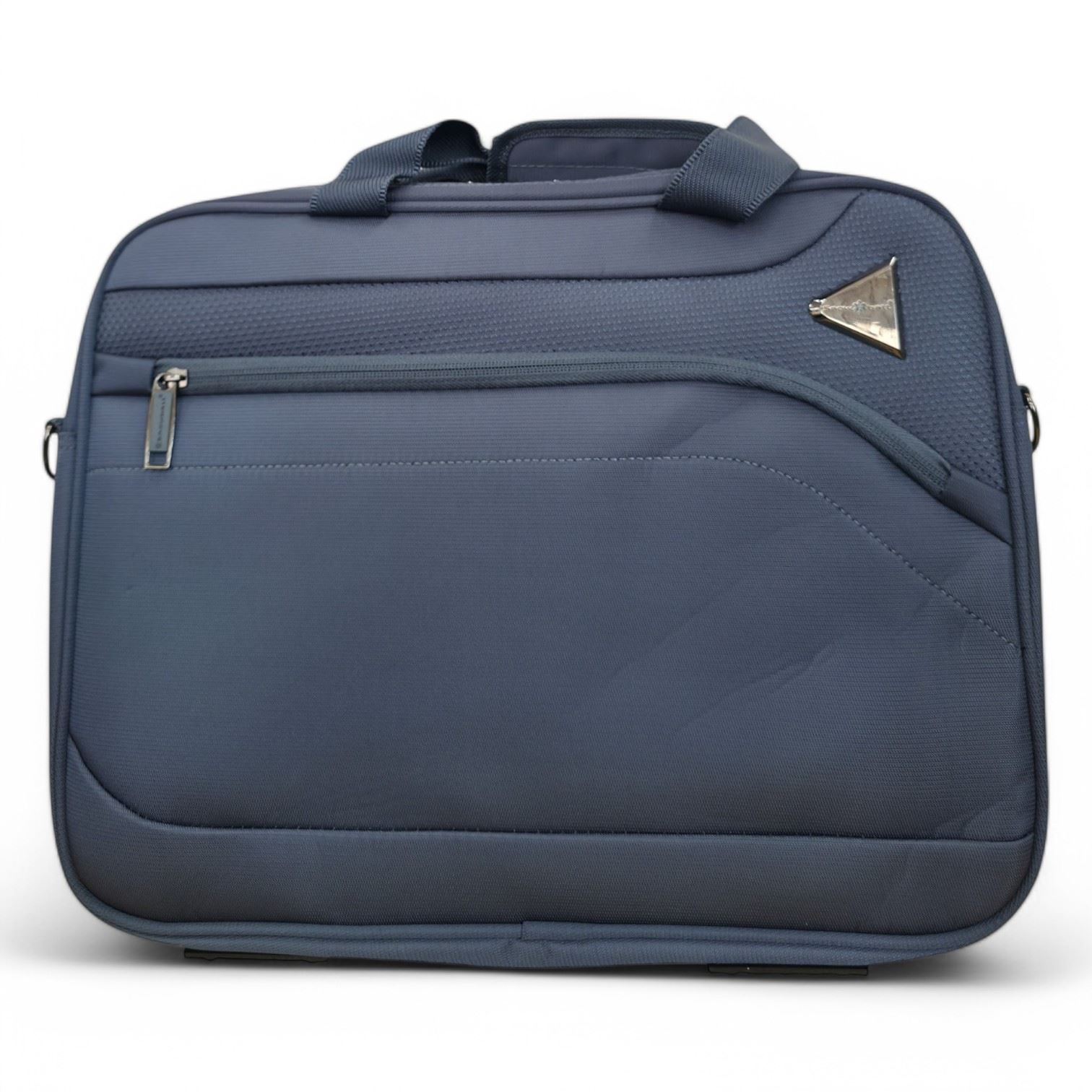 Lightweight Grey Soft Shell Suitcase 8 Wheel Set Travel Carry On Cabin Bag - Picture 2 of 29