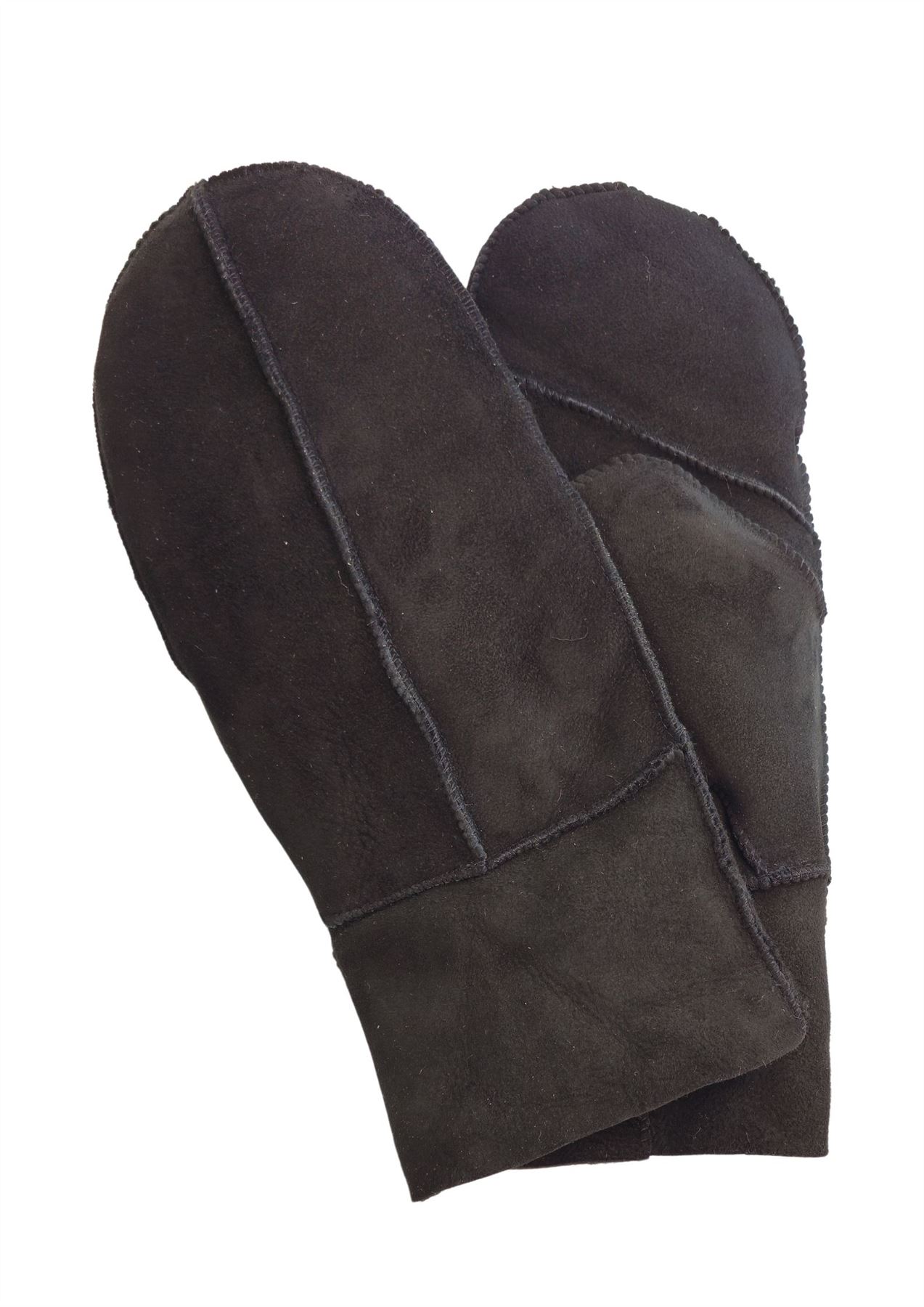 Infinity Leather Womens Genuine Real Sheepskin Suede Mittens Warm Gloves - Picture 5 of 10