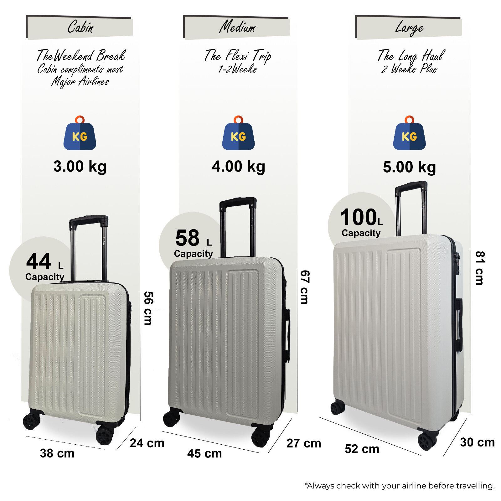 ABS Hard Shell Suitcase Luggage Set Hard Side Travel Carry on Cabin Bag - Picture 66 of 75