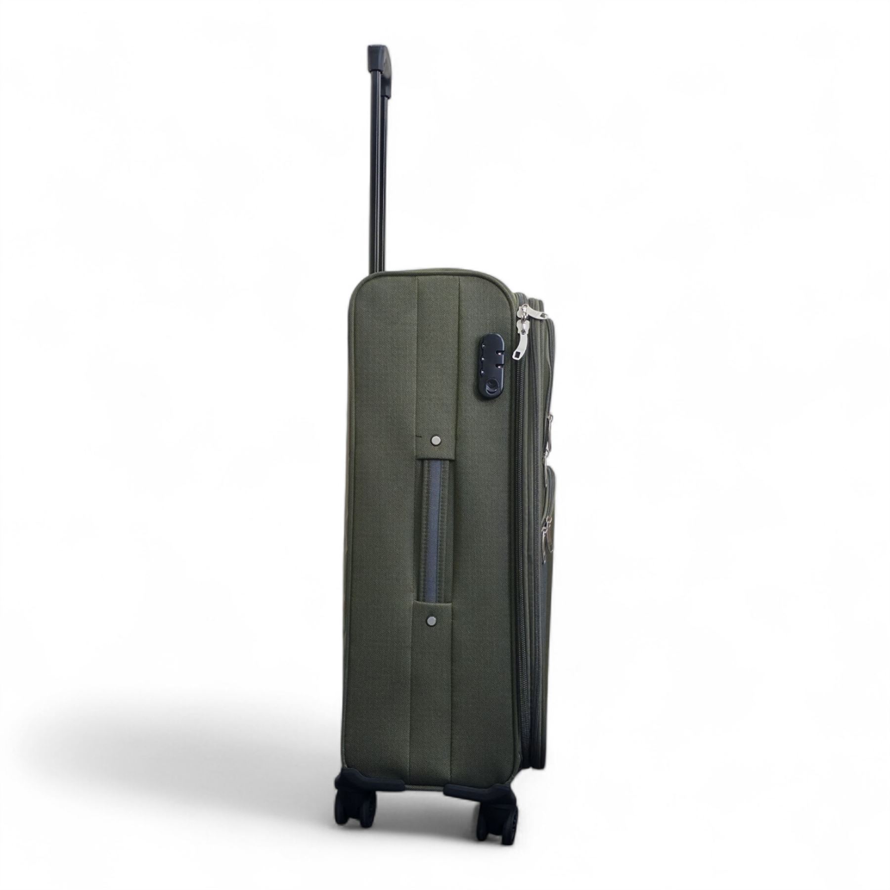 Expandable Soft Shell Suitcase 8 Wheel Luggage Set Light Carry On Cabin Bag - Picture 48 of 61