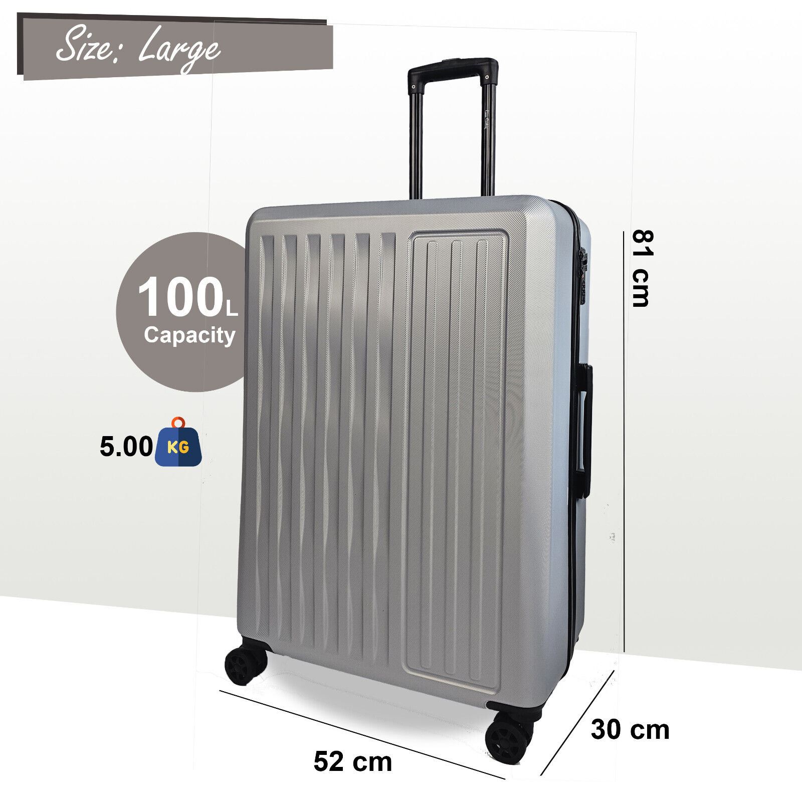 ABS Hard Shell Suitcase Luggage Set Hard Side Travel Carry on Cabin Bag - Picture 59 of 75