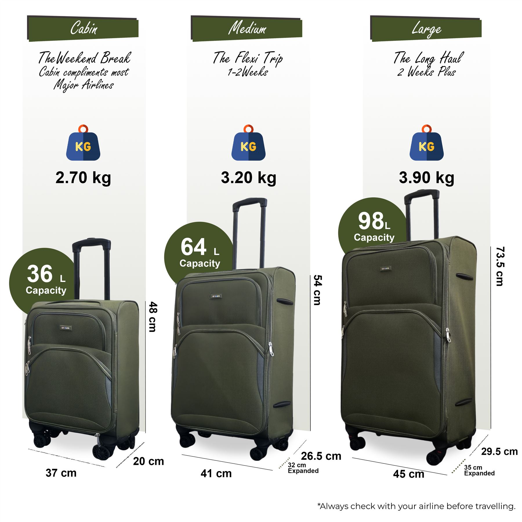 Expandable Soft Shell Suitcase 8 Wheel Luggage Set Light Carry On Cabin Bag - Picture 41 of 61